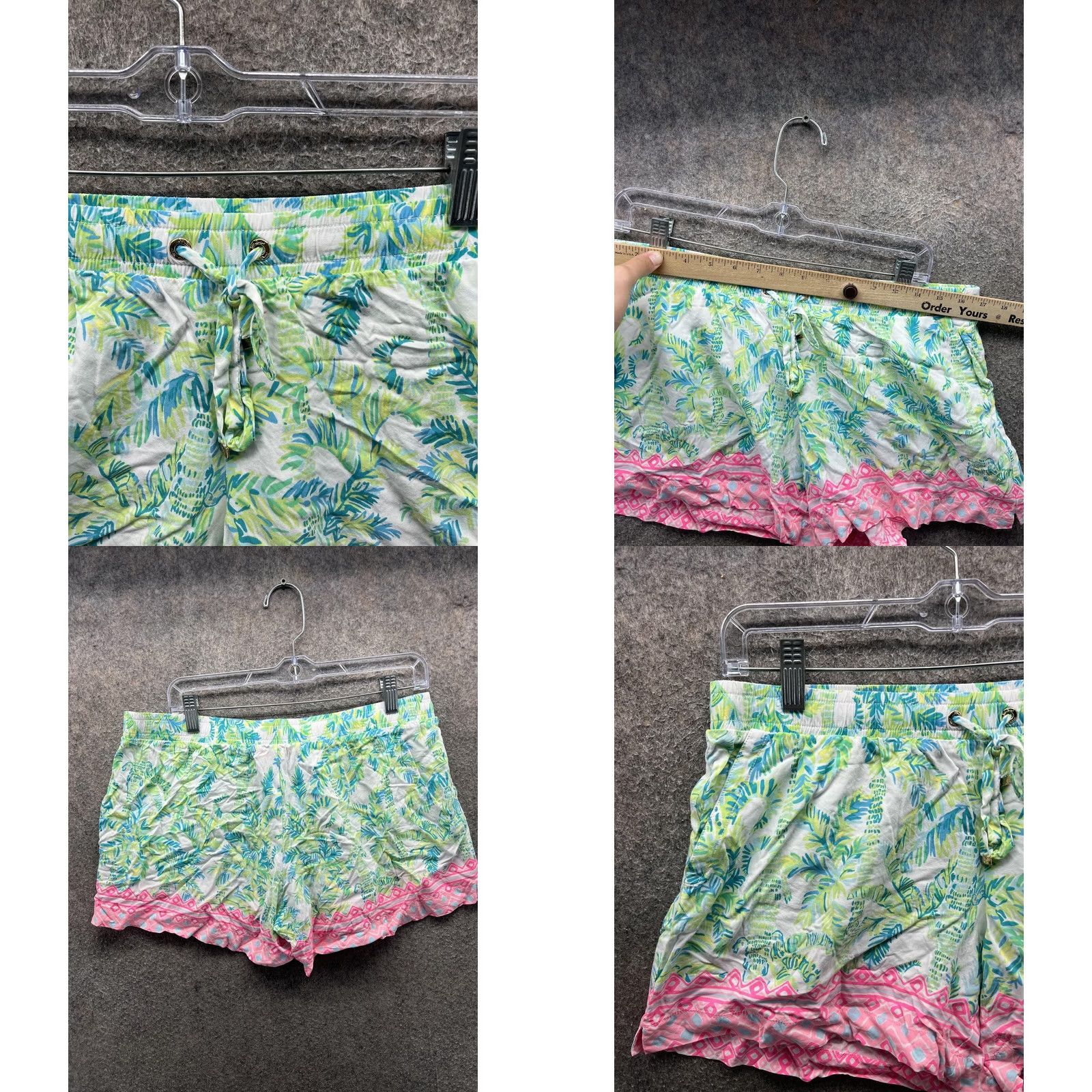Lilly Pulitzer Lilly Pulitzer Shorts Womens Large Multicolor Tropical Floral Rayon Hot Pants Size 36" / US 14 / IT 50 - 8 Thumbnail