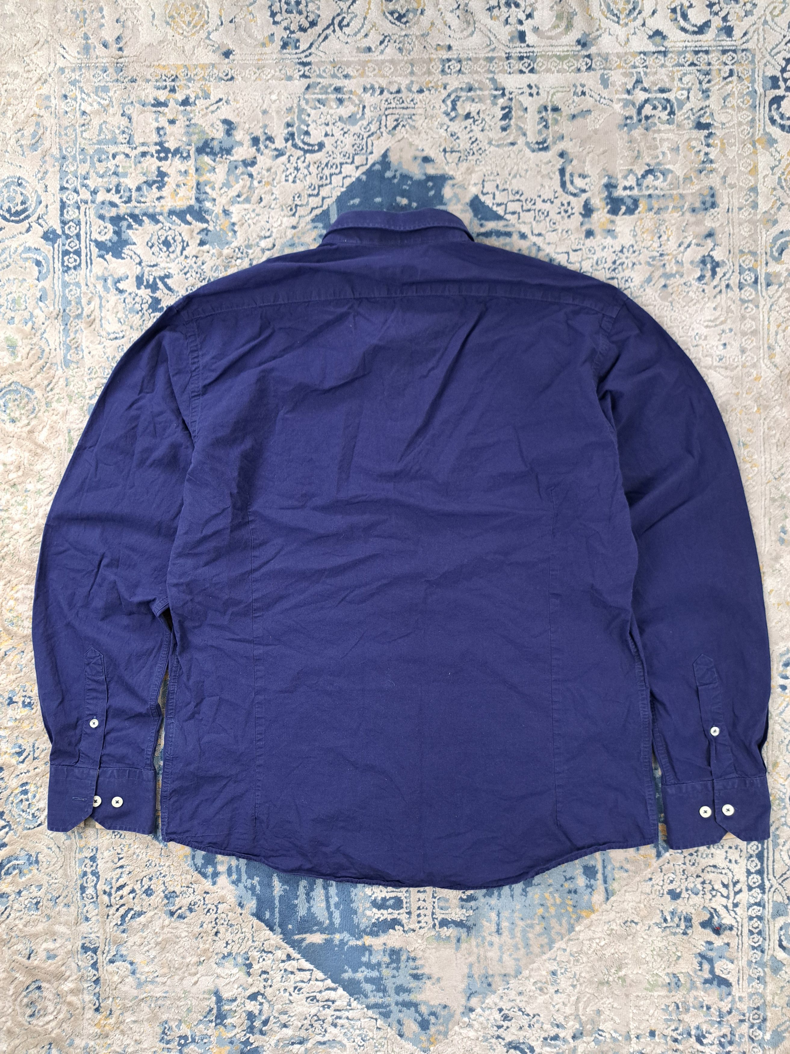 Burberry Burberry Embroidered Logo Checked Details Button Up Shirt Size US XL / EU 56 / 4 - 5 Thumbnail