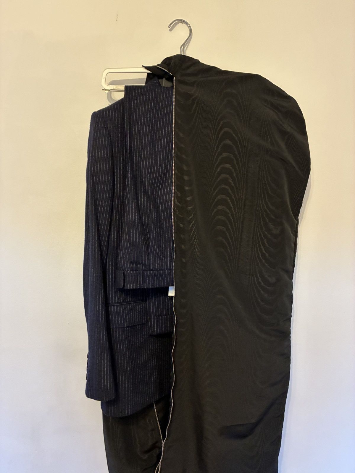 Celine FW19 Navy Pinstripe Suit Size 44R - 3 Thumbnail