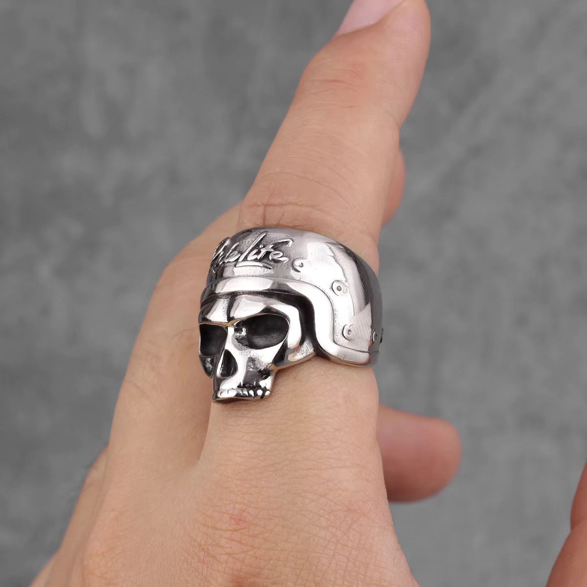 Jewelry Rider Life Skull Ring Size ONE SIZE - 1 Thumbnail