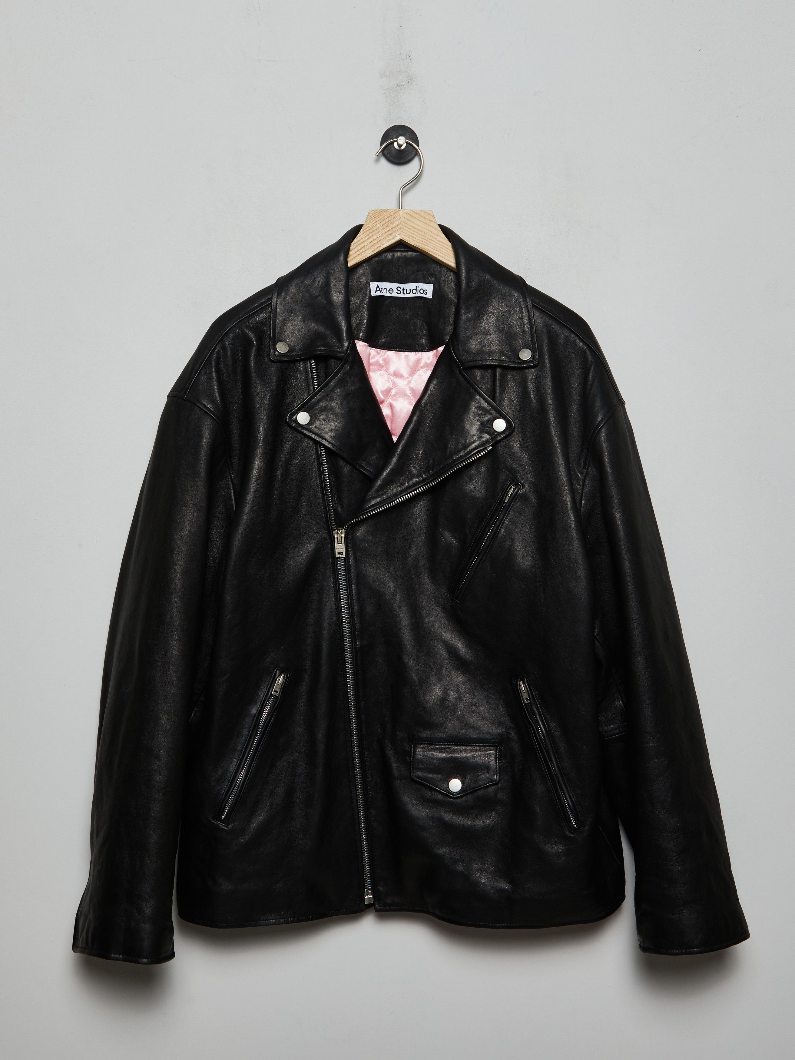 Acne studios oversized leather fashion jacket