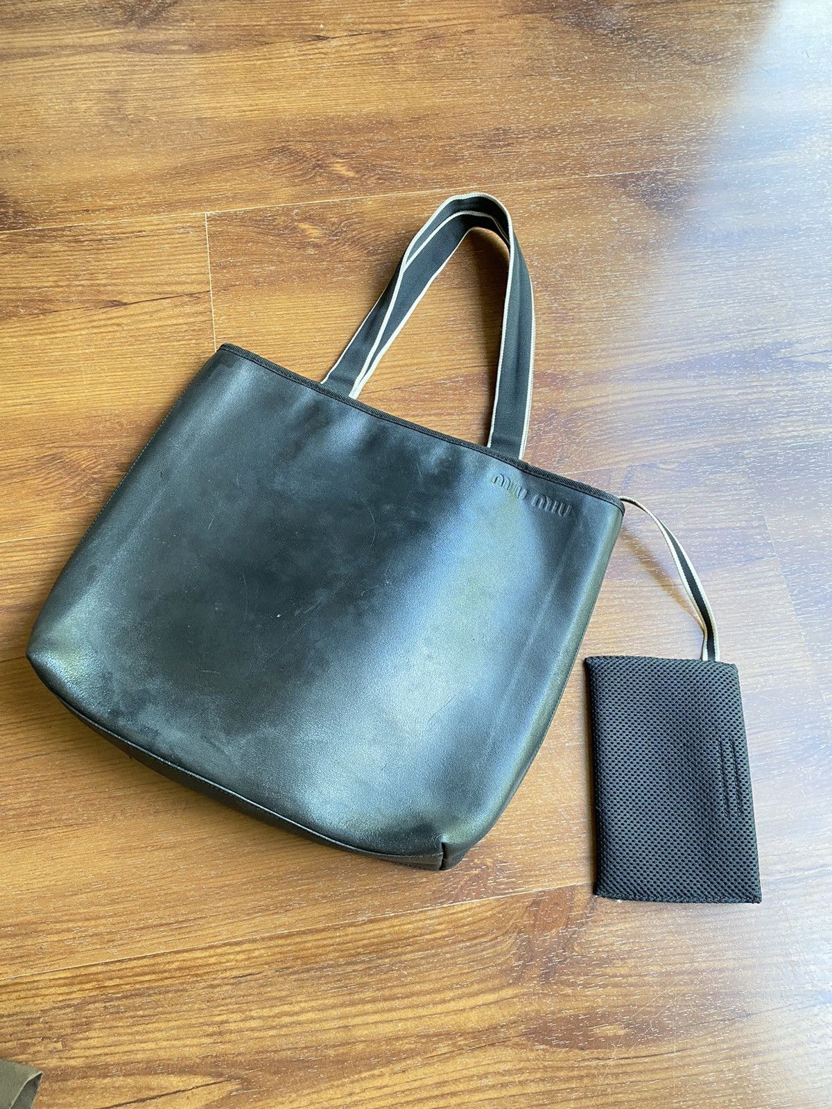 Miu Miu MIU MIU black leather tote bag Size ONE SIZE - 15 Thumbnail