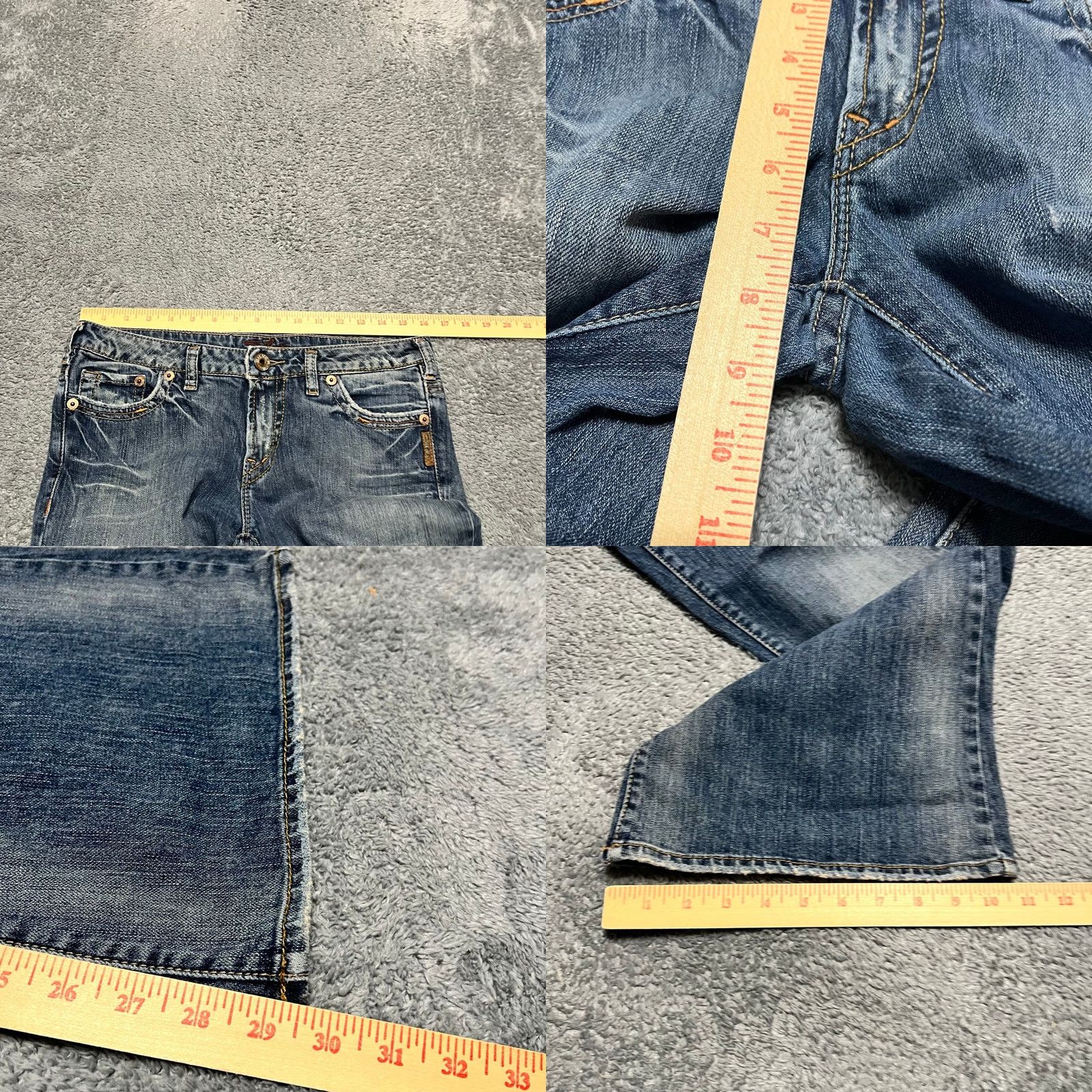 Silver Jeans Co. VINTAGE Silver 77 Flare Jeans Womens 30 Blue Denim Pants Low Rise Western Womens Jeans 30 Blue Flare Jeans Size 30" / US 8 / IT 44 - 8 Thumbnail