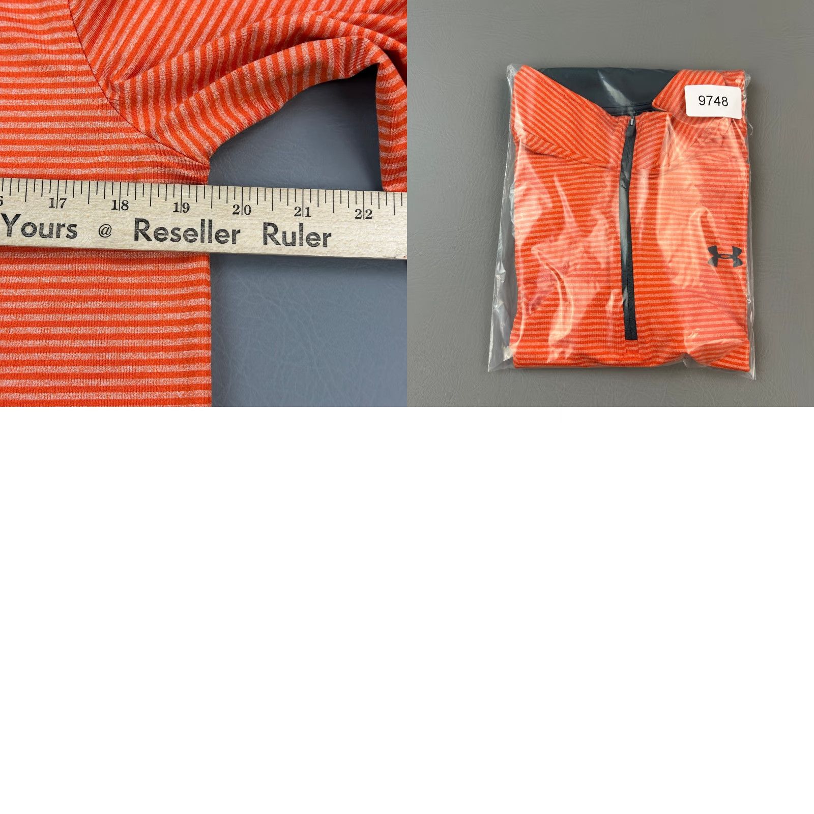 Under Armour Under Armour Pullover Mens Small Orange Stripe 1/4 Zip Performance Stretch Golf Shirt Mens Small Orange Stripe 1/4 Zip Performance Stretch Golf Size US S / EU 44-46 / 1 - 9 Thumbnail