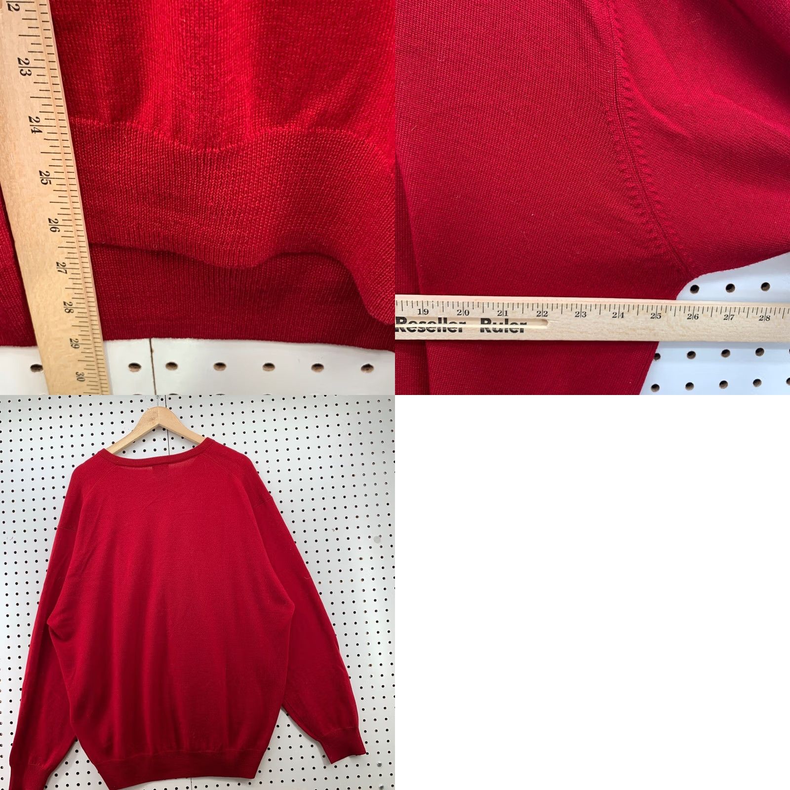 Jos. A. Bank VINTAGE Jos A Bank 100% Merino Wool Sweater Red Mens 2XL Italian V Neck Pullover Knit Holiday Decade 90s Mens Size US XXL / EU 58 / 5 - 8 Thumbnail