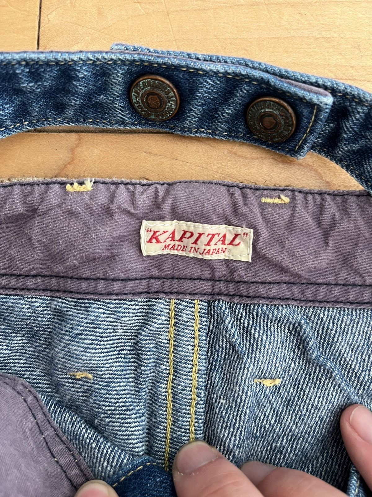 Kapital Kapital Patchwork & Linen Yoke Jeans Size US 28 / EU 44 - 7 Thumbnail
