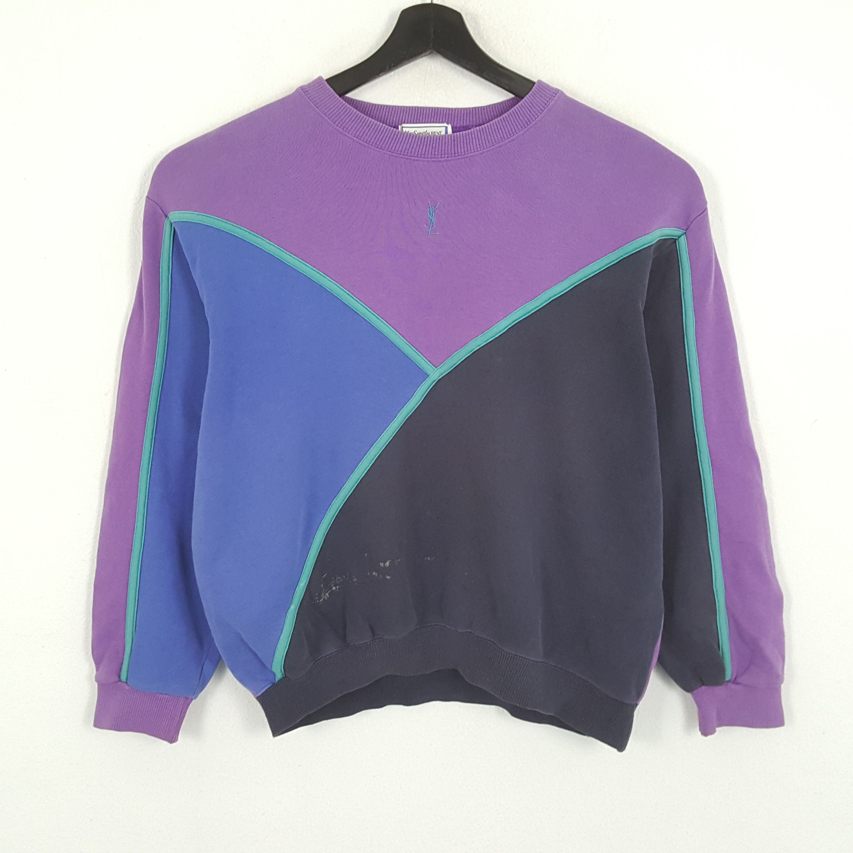 Vintage × Yves Saint Laurent YVES SAINT LAURENT Rare Design Fashion Style Sweatshirt Size US L / EU 52-54 / 3 - 1 Thumbnail
