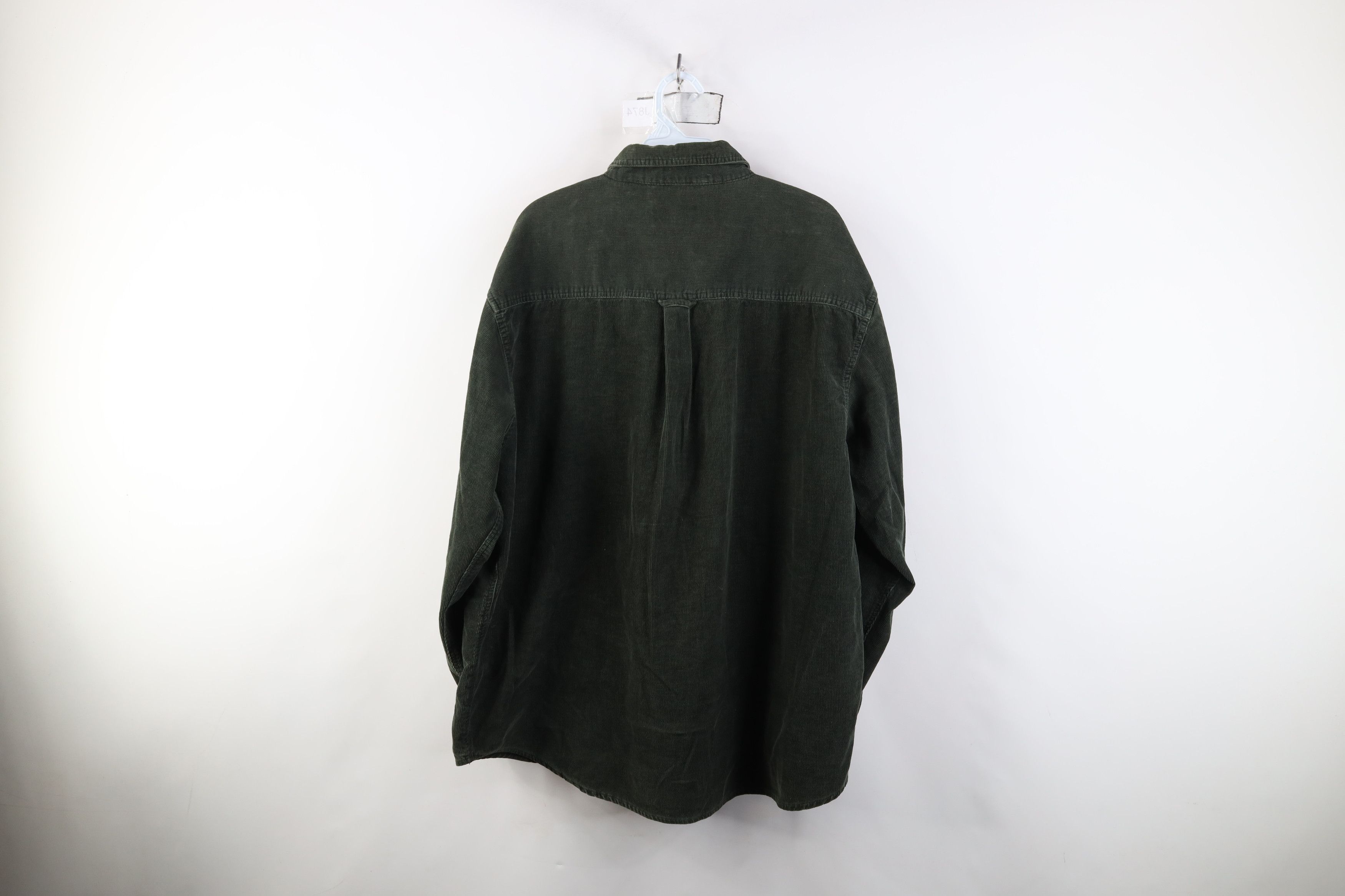 Vintage Vintage 90s Streetwear Collared Button Down Shirt Green Size US XL / EU 56 / 4 - 14 Thumbnail