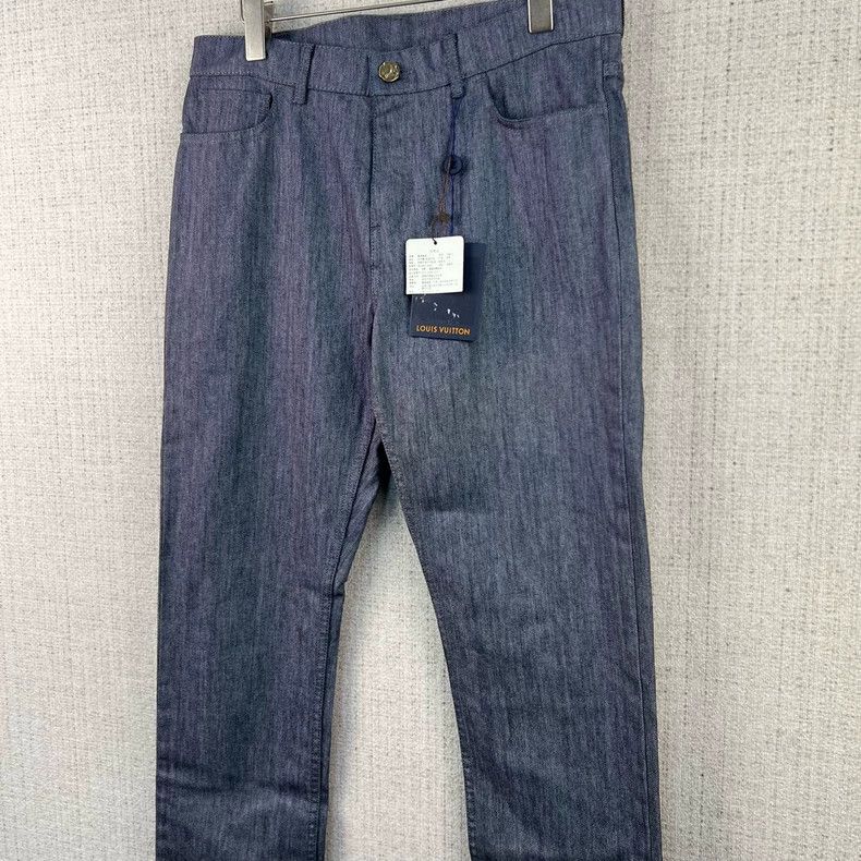 Louis Vuitton Louis Vuitton Solid Gradient Leather Denim Pants Size US 31 - 2 Thumbnail