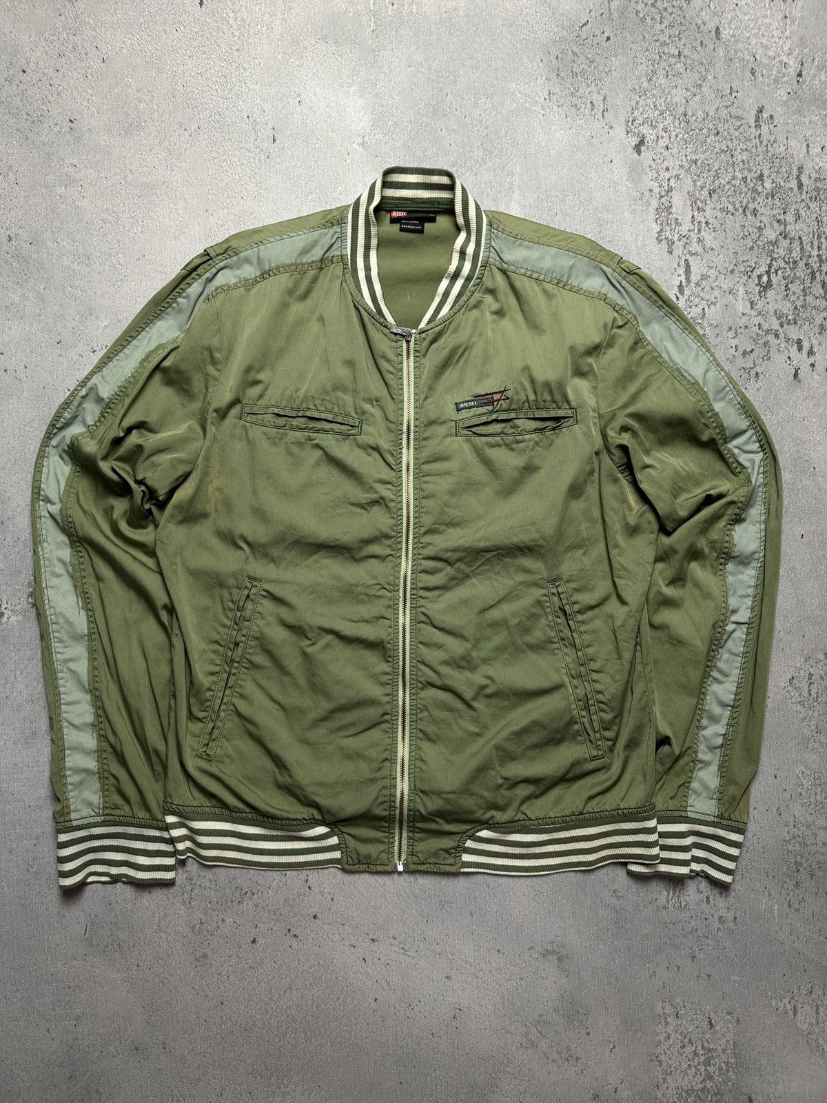 Diesel Rare Archive Diesel Olive Green Rider Bomber Jacket y2k 90s Size US XL / EU 56 / 4 - 5 Thumbnail