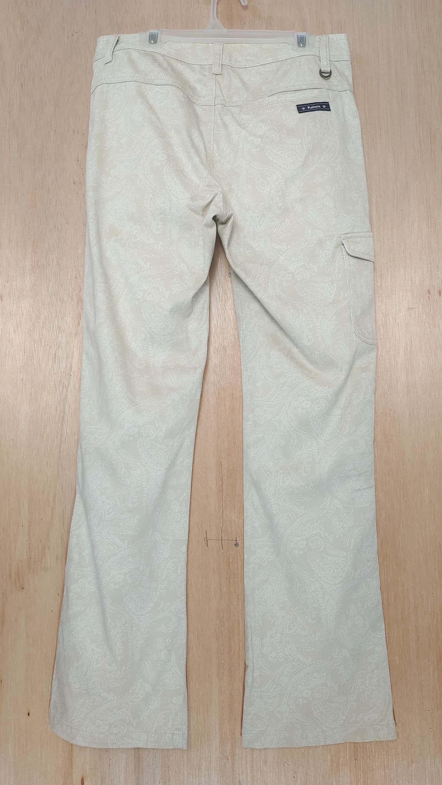 If Six Was Nine KOLWIN PAISLEY SINGLE SIDE POCKET BOOT CUT SOFT COTTON PANTS Size US 29 - 2 Thumbnail