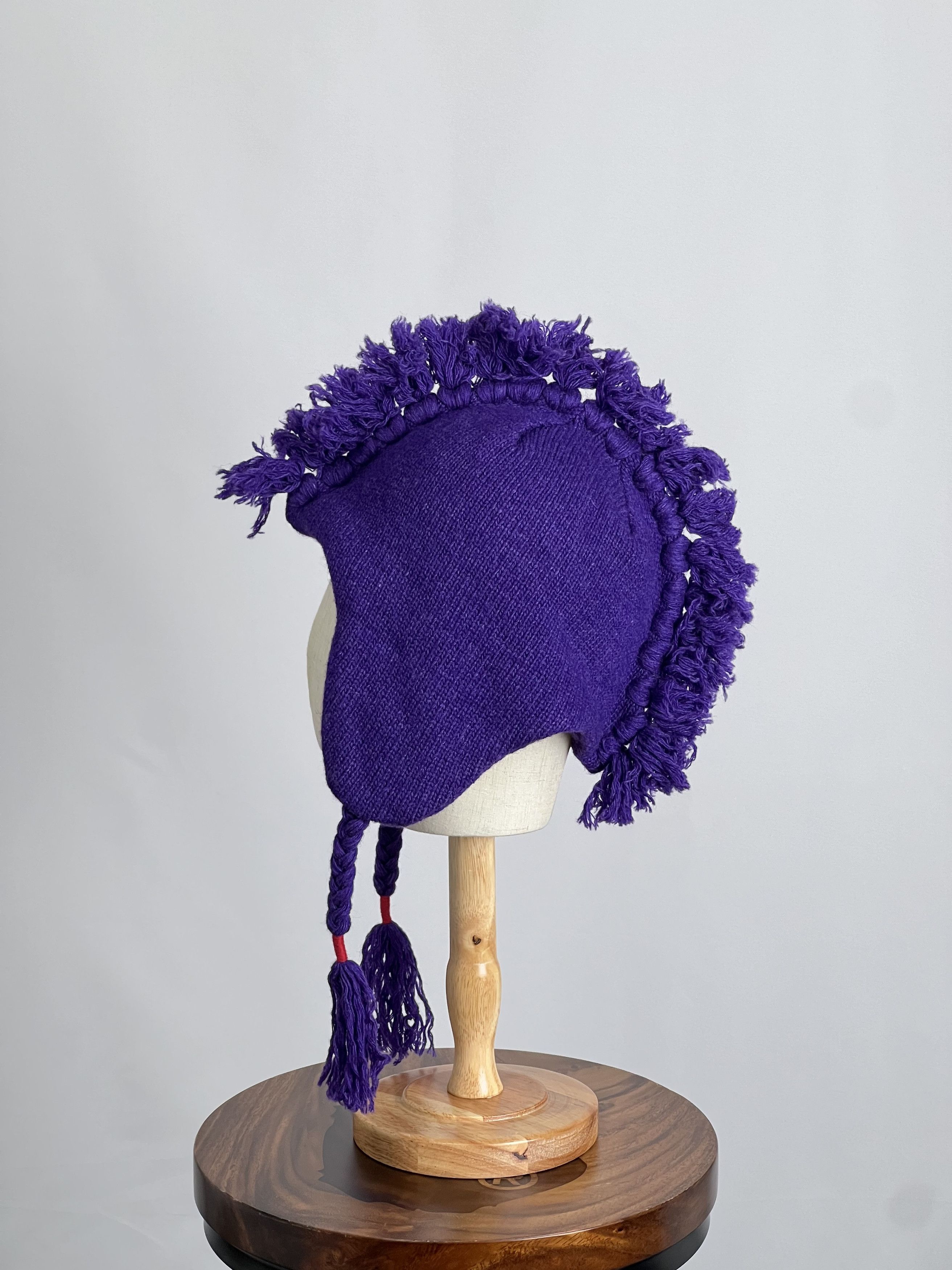 Brand New DAIRIKU Mochican Knit Cap Purple