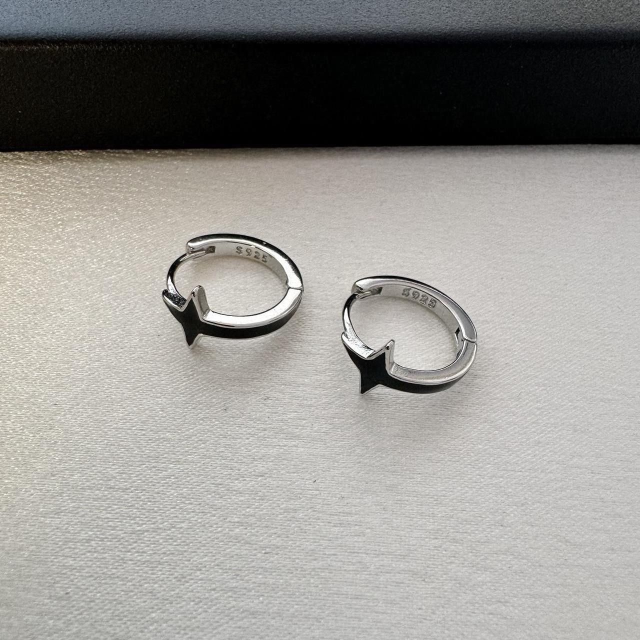 Other 14mm Cross Hoop Earrings for Men Women Streetwear Size ONE SIZE - 3 Thumbnail