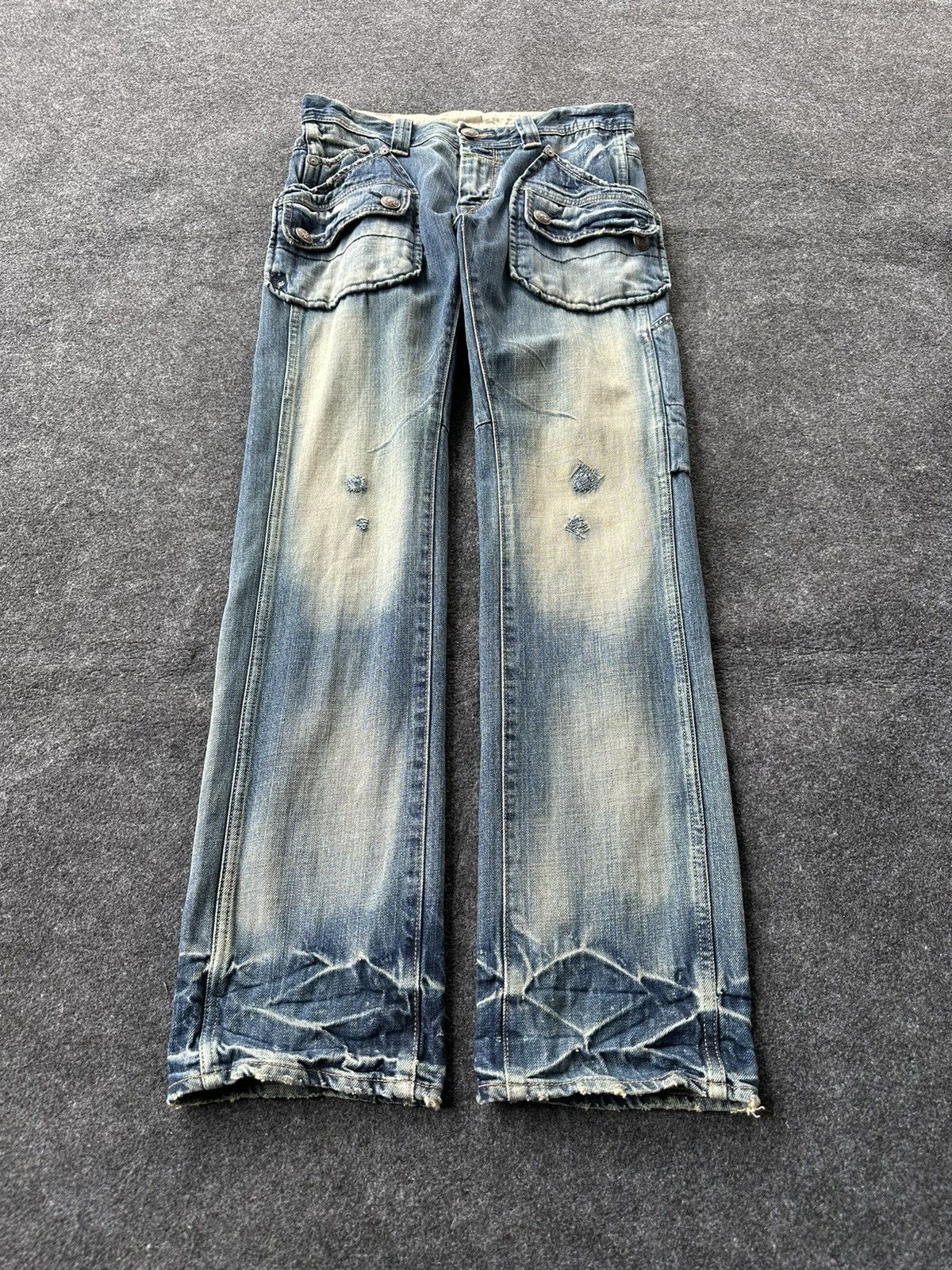 PPFM Vintage Bartack Bondage Distressed Denim W30 D215 Size US 30 / EU 46 - 1 Thumbnail
