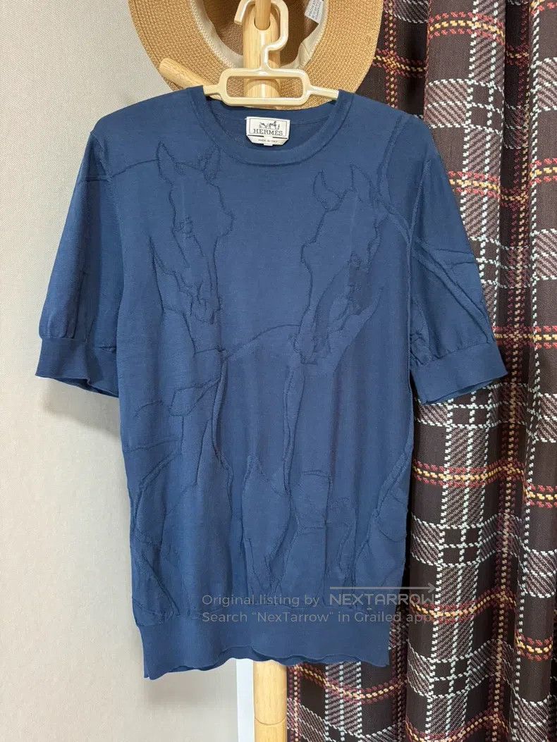 Hermes Hermes Knitted short-sleeved top, unisex, XL size, 3D embo Size US XL / EU 56 / 4 - 1 Thumbnail
