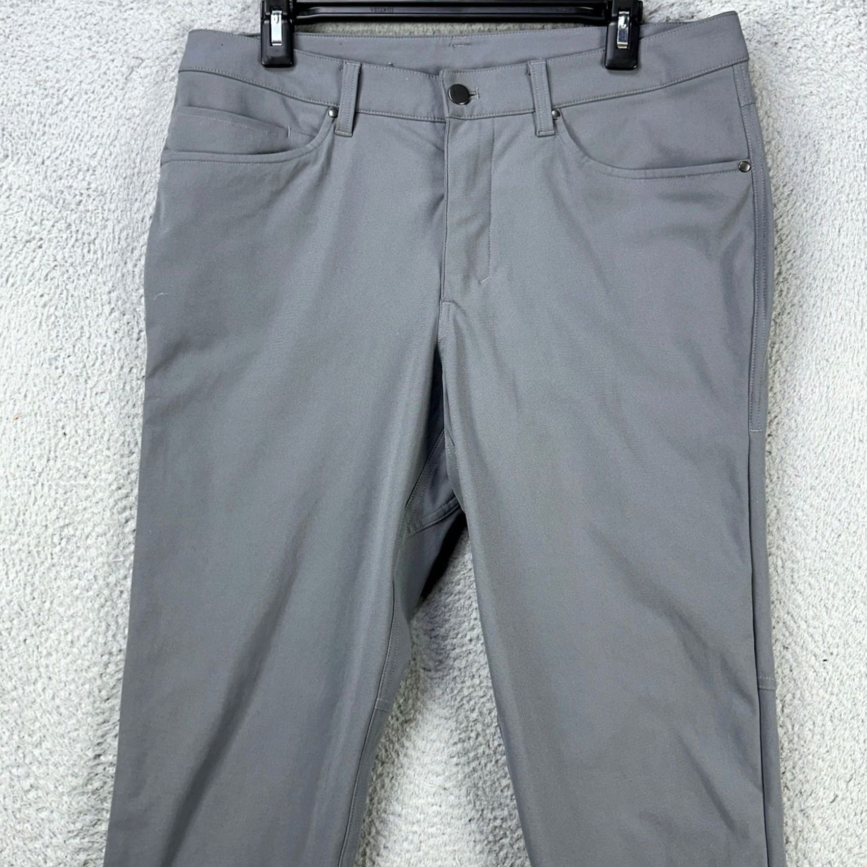 Lululemon Lululemon ABC Pants Chino Golf Mens 33 Gray 5 Pocket Flat Front Logo Size US 33 - 3 Thumbnail