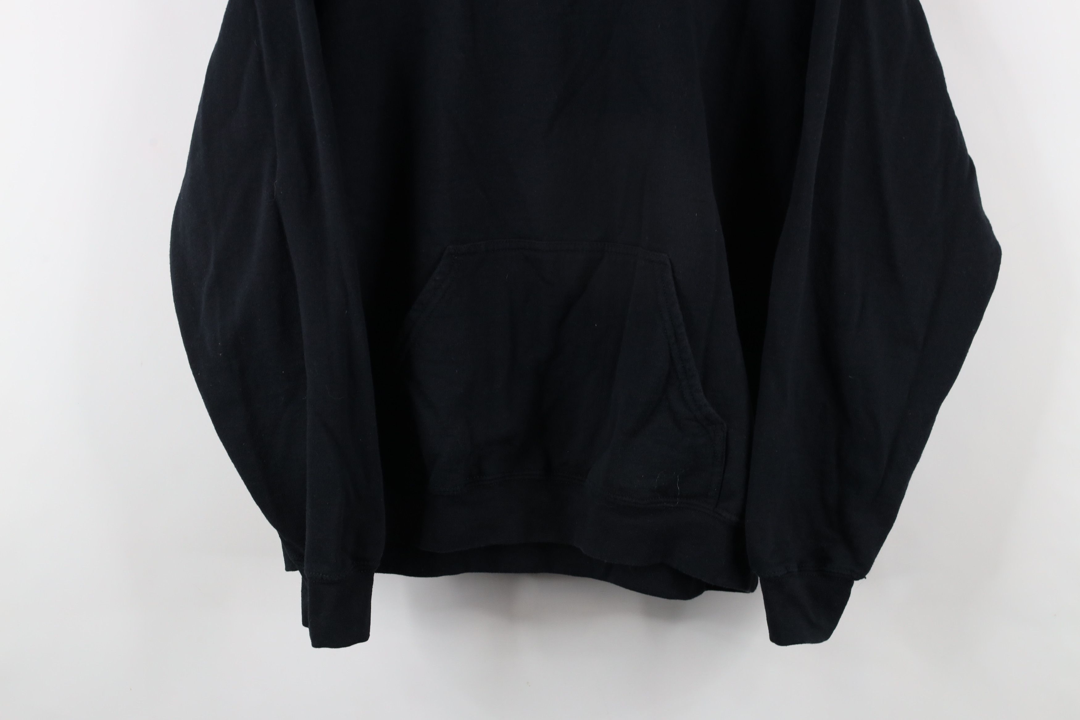 Vintage Vintage 90s Streetwear Faded Blank Hoodie Sweatshirt Black Size US L / EU 52-54 / 3 - 3 Thumbnail