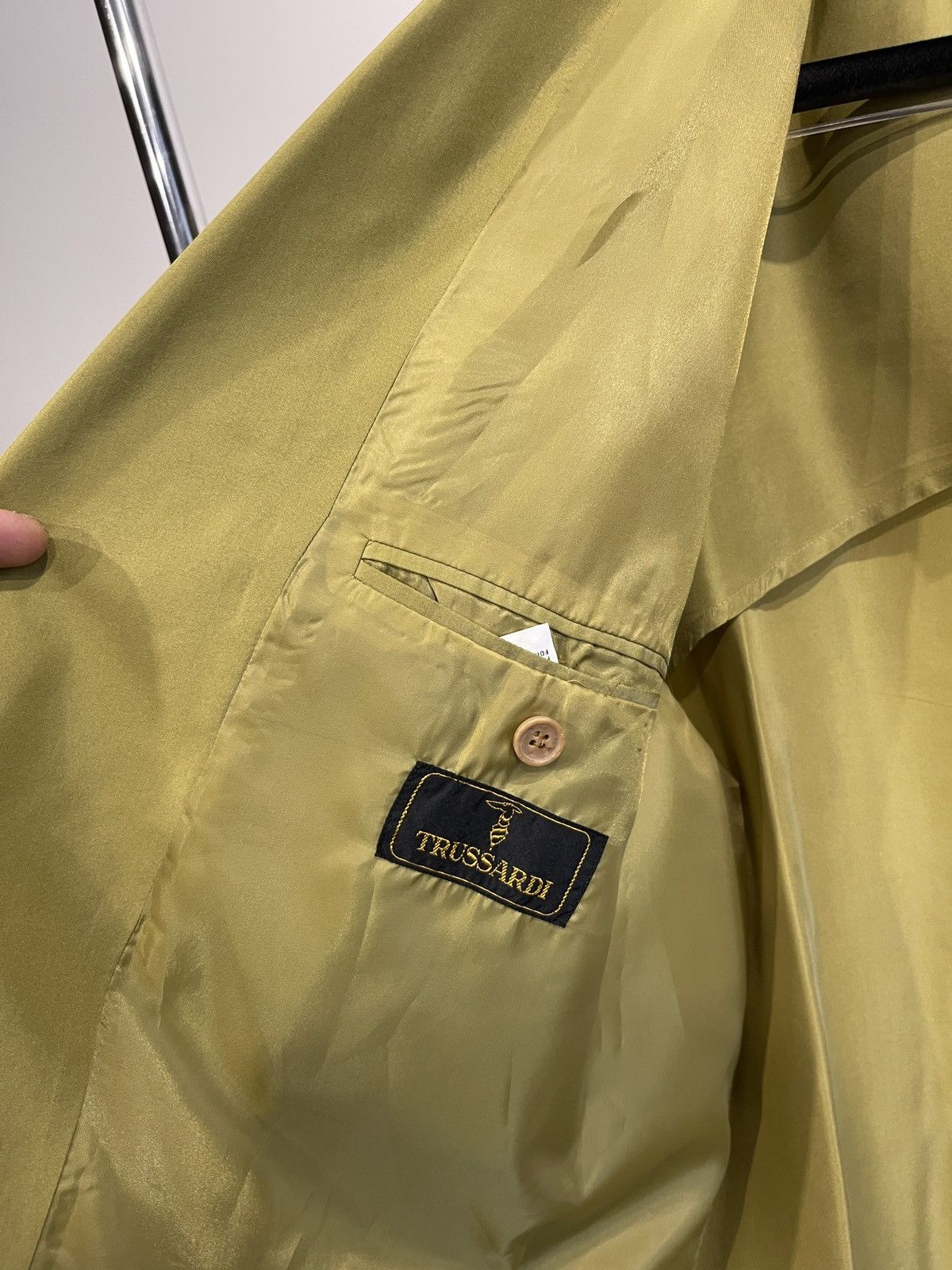 Trussardi 🔥Vintage trussardi silk blazer classic jacket sport coat Size 44R - 5 Thumbnail