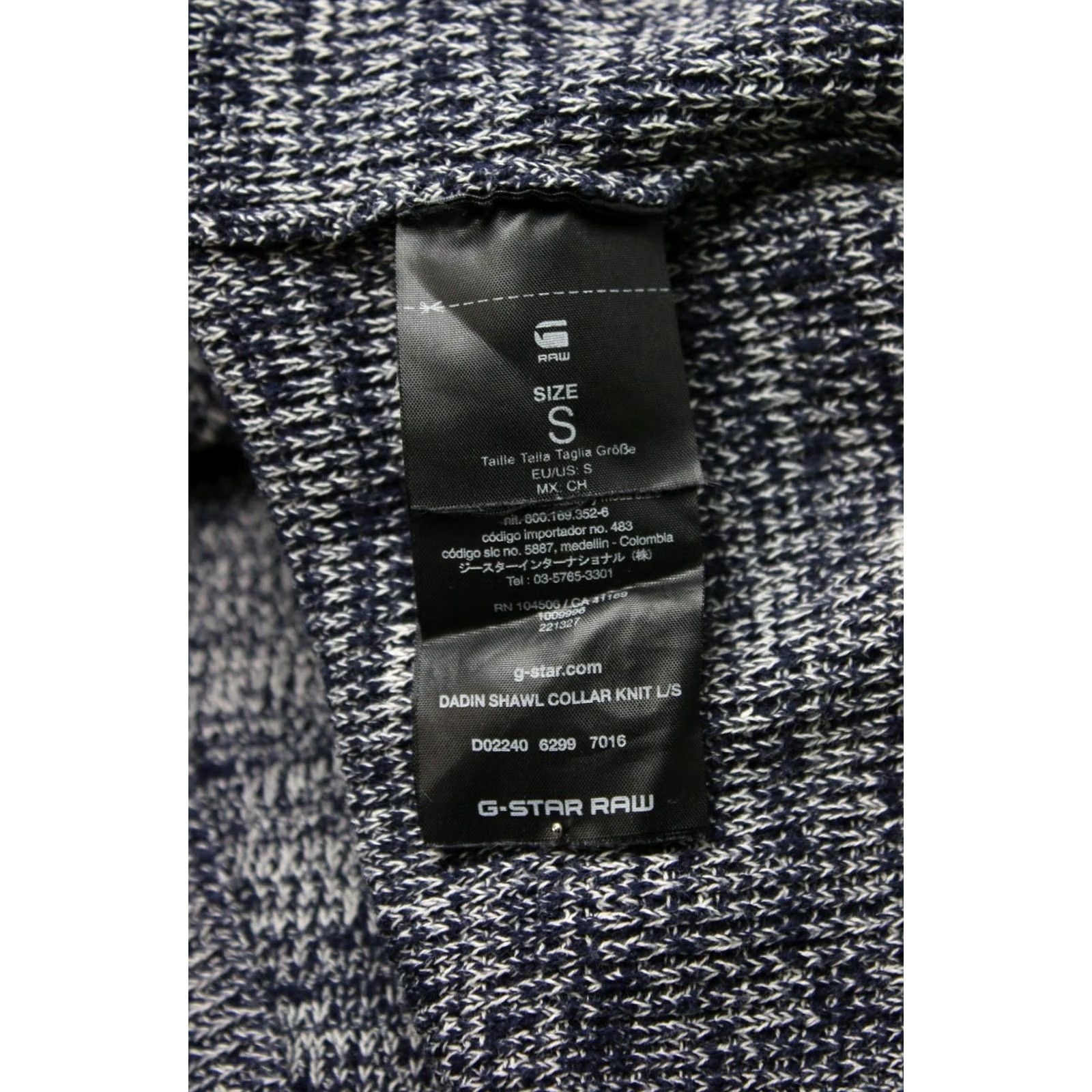 G-Star G-Star Dadin Shawl Collar Knit L/S Pullover Men S Logo Jumper Size US S / EU 44-46 / 1 - 6 Thumbnail