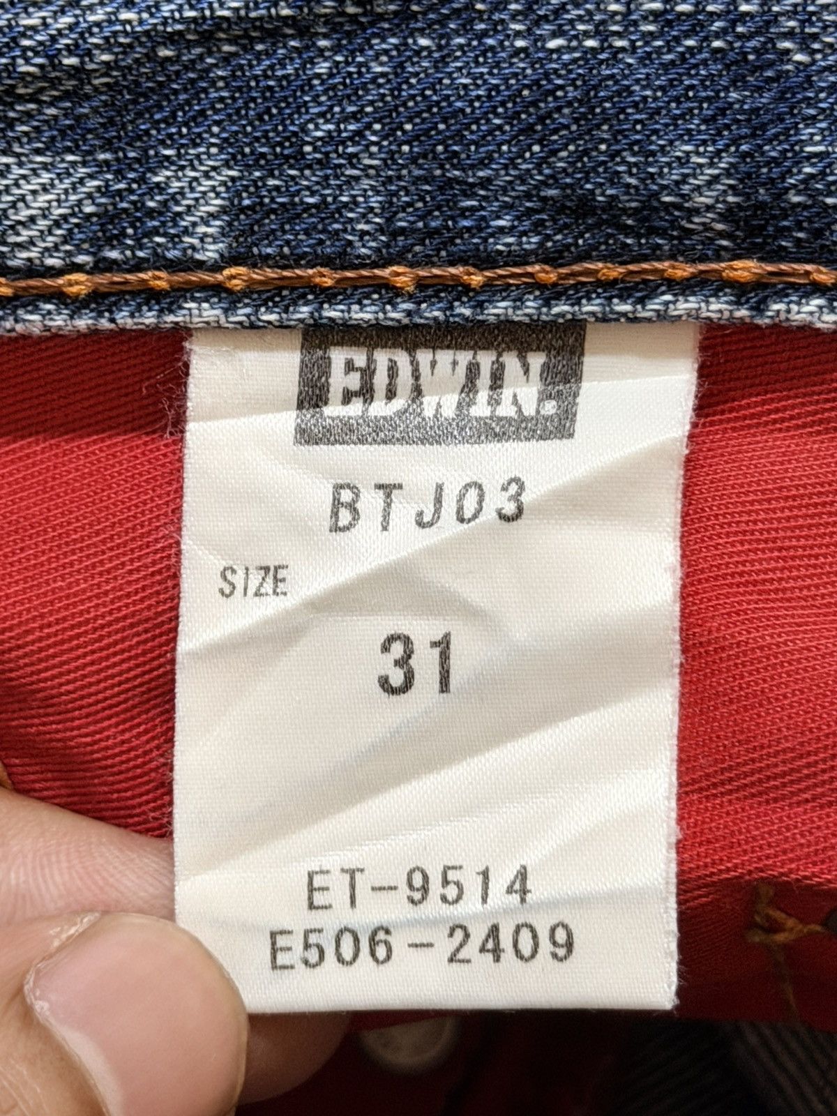 Edwin Vintage 90s Japan Edwin Blue Trip Faded Wash Wide Leg Loose Size US 32 / EU 48 - 6 Thumbnail