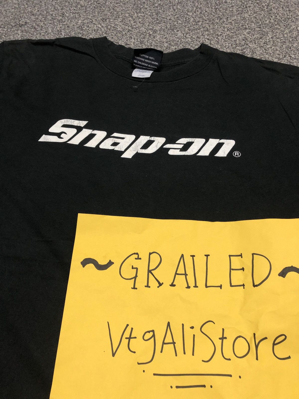 Vintage Vintage 90s Snap On SpellOut Tee X Racing Motorsport Size US L / EU 52-54 / 3 - 16 Thumbnail
