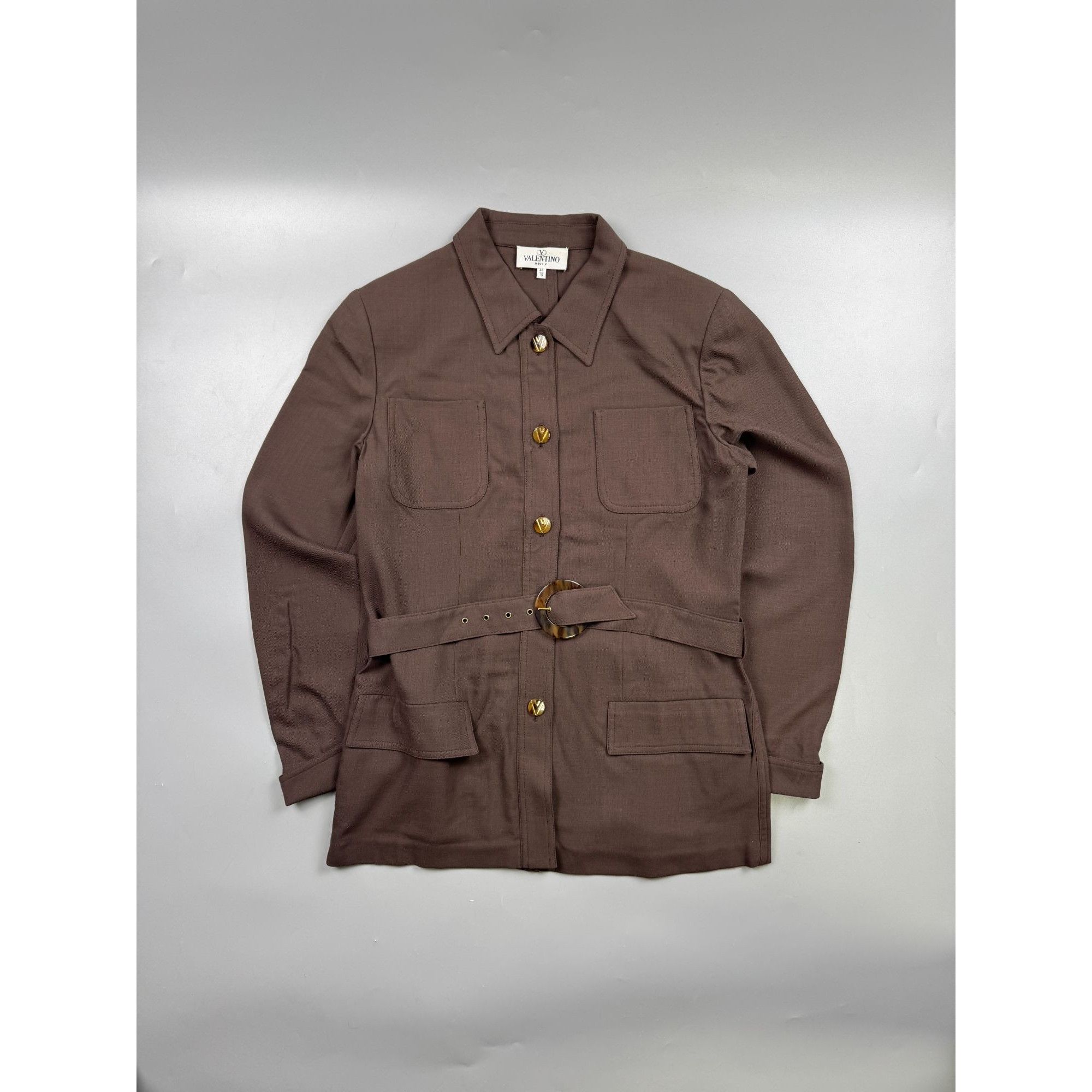 Valentino Valentino Miss V Vintage Belted Overshirt (Y1209) Size M / US 6-8 / IT 42-44 - 1 Thumbnail