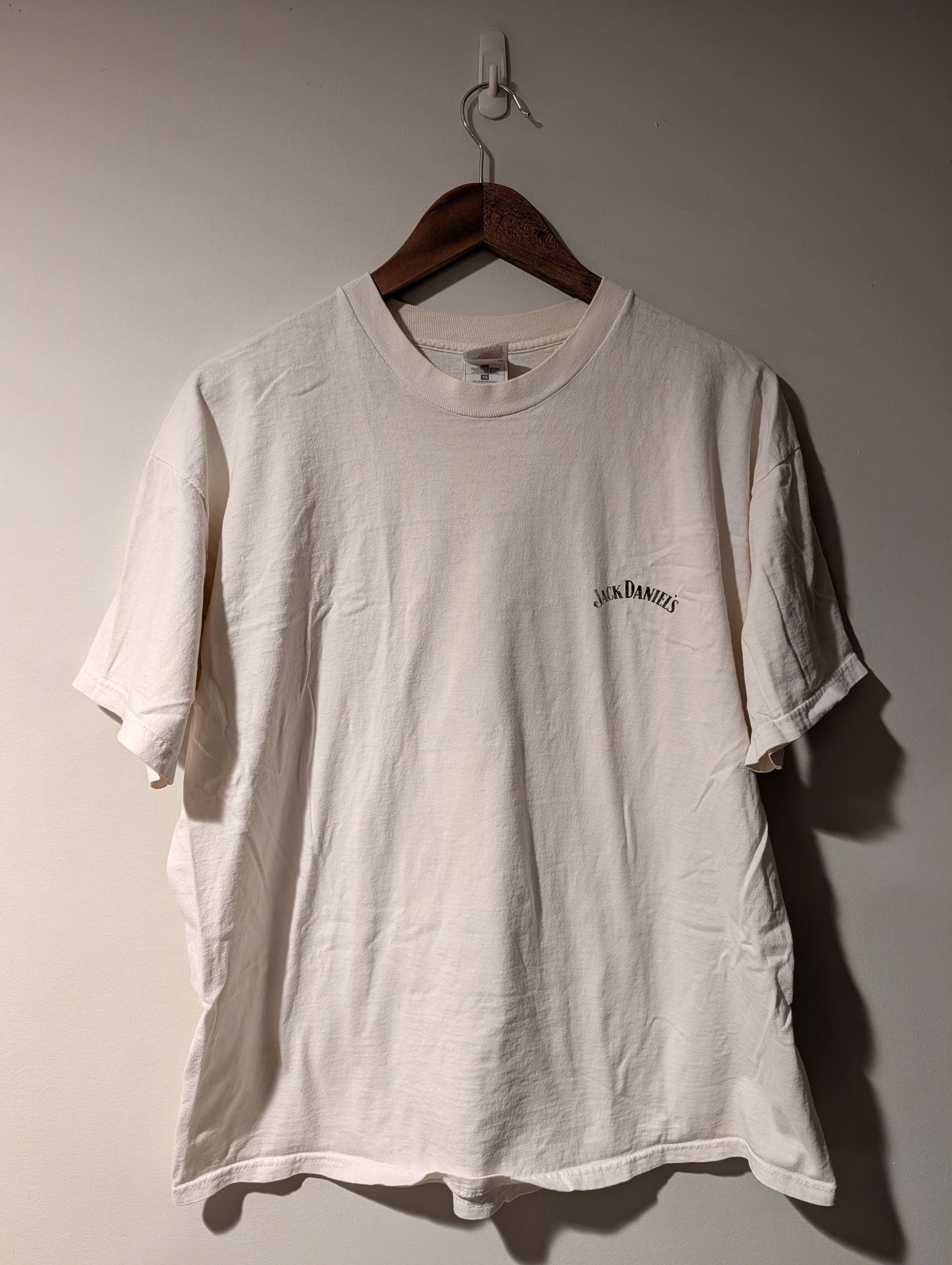 Fruit Of The Loom Vintage 90s Jack Daniels Whiskey Old N7 Drink Logo T-Shirt Size US XL / EU 56 / 4 - 7 Thumbnail