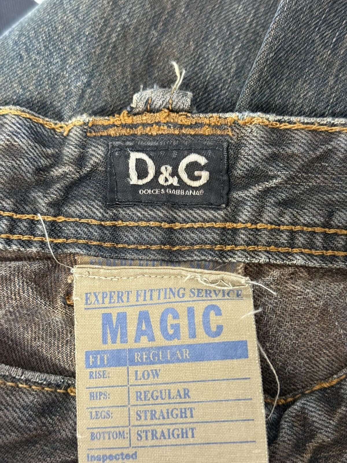 Dolce & Gabbana FW2006 Dolce & Gabbana Distressed Grey Relaxed Denim Jeans Size US 32 / EU 48 - 21 Thumbnail