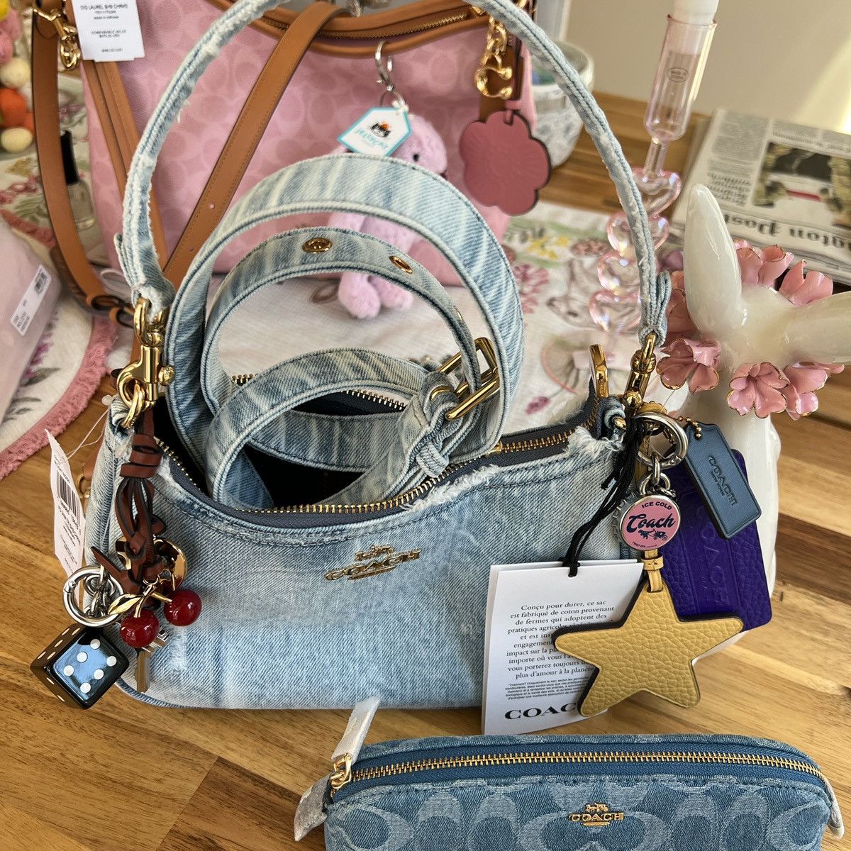 Coach Coach denim Laurel bundle with pencil case authentic Size ONE SIZE - 6 Thumbnail