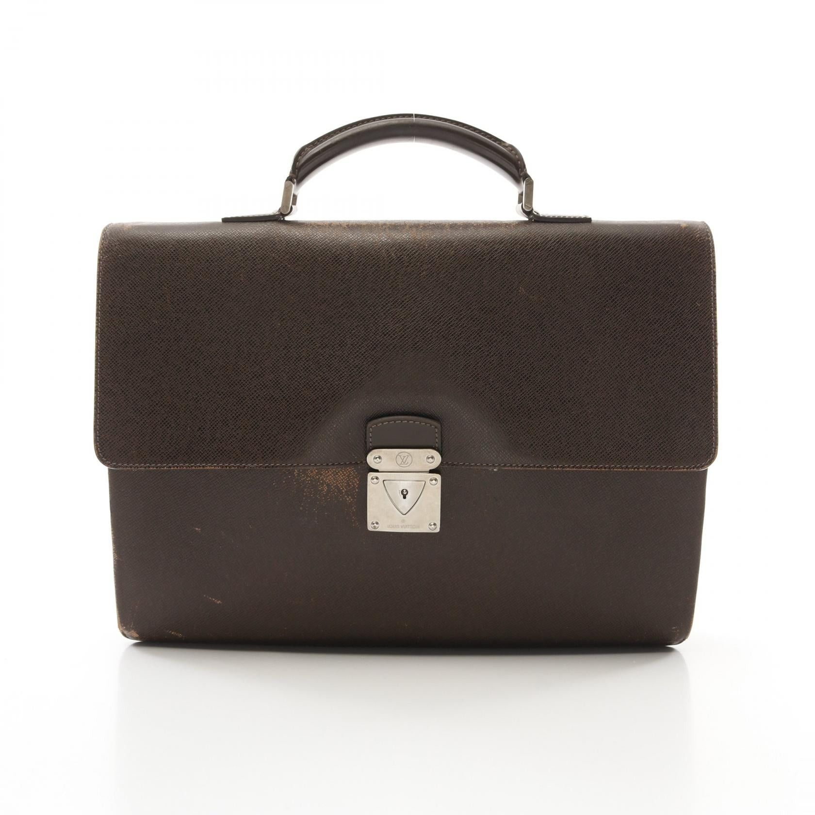 Louis Vuitton Louis Vuitton Robusto One Grizzly Bear Taiga Briefcase Business Bag Leather Dark Brown Size ONE SIZE - 1 Thumbnail