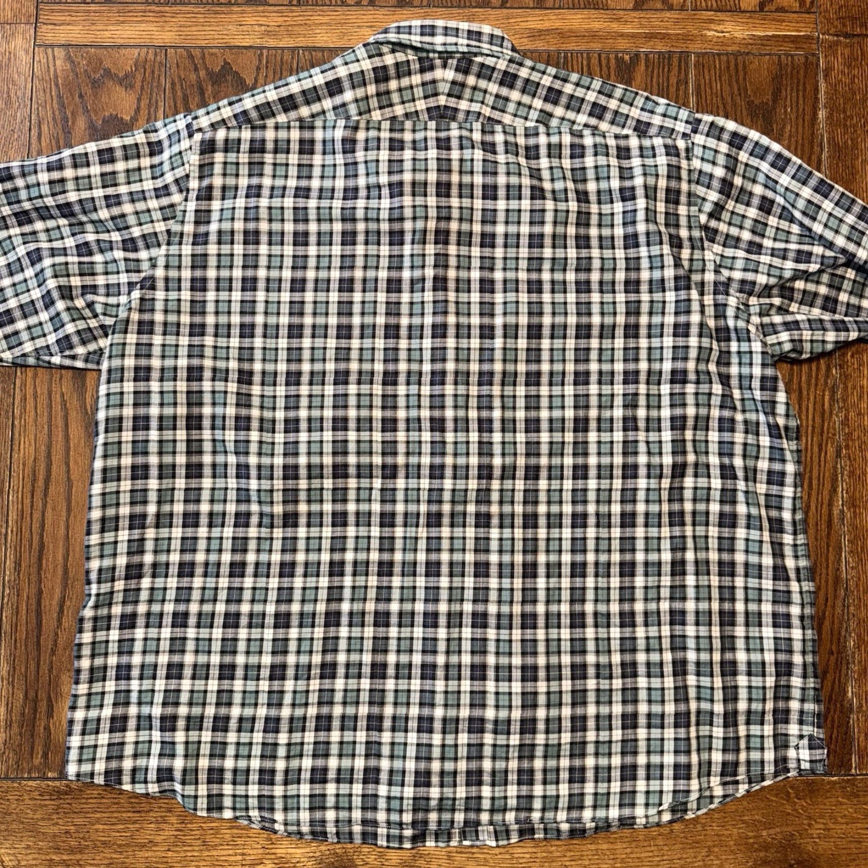 Proper Cloth Proper Cloth Men’s Shirt Plaid Blue White Green 18.2/32 Button-Up Collared Long Sleeve Non-Iron Multicolor Classic Preppy 31x28 Mens Size US XXL / EU 58 / 5 - 6 Thumbnail