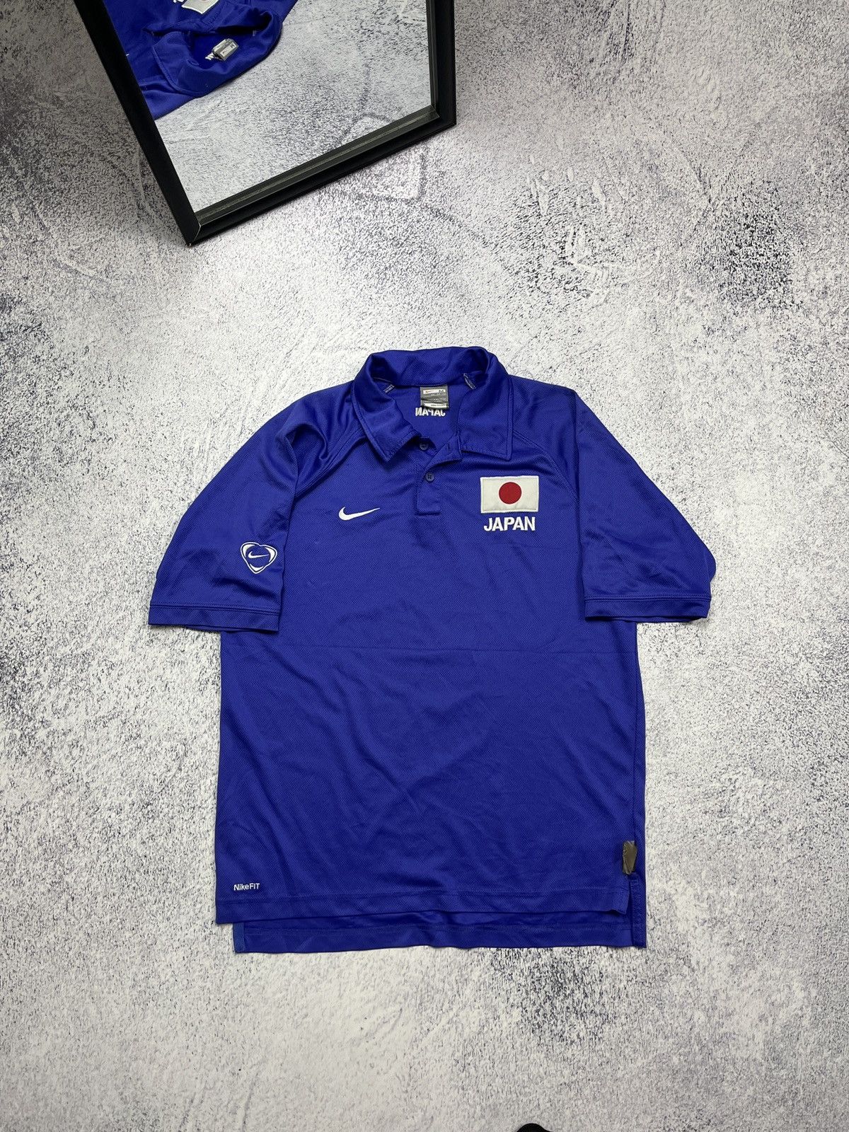 Nike × Vintage Nike Japan Asia Cup 2007 Polo Shirt Jersey Rare Blockcore Size US M / EU 48-50 / 2 - 1 Thumbnail