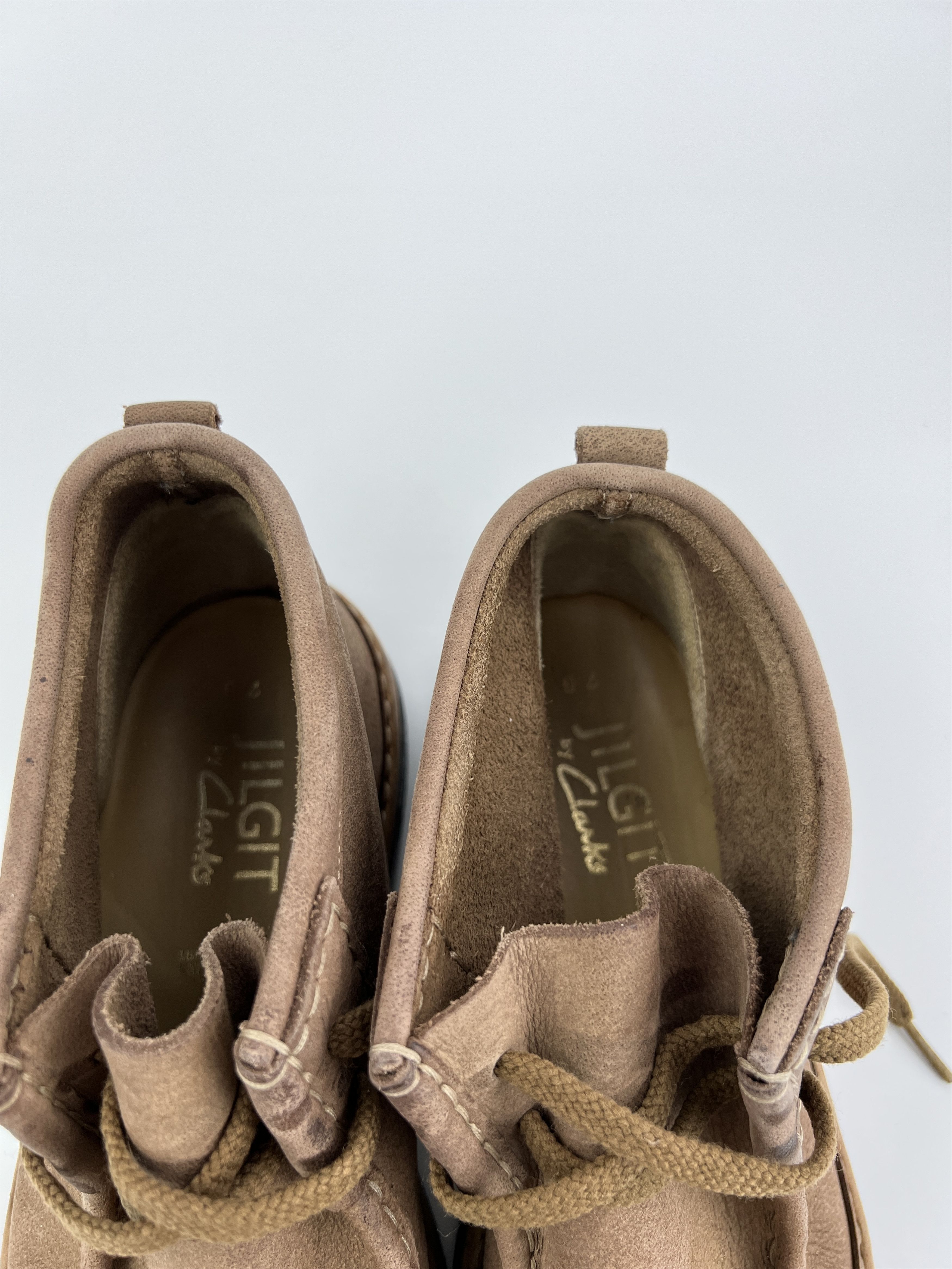 Clarks Vintage Jilgit by Clarks Wallabee Beige Leather Mid Boots Size US 8 / EU 41 - 9 Thumbnail