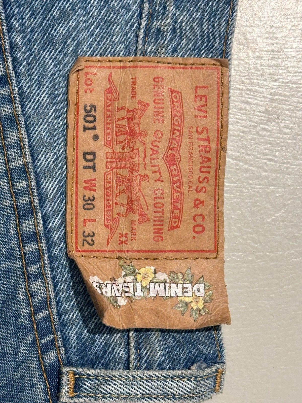 DENIM TEARS × Stussy Denim Tears x Stussy 501 Jeans W30xL32 Size US 30 / EU 46 - 5 Thumbnail