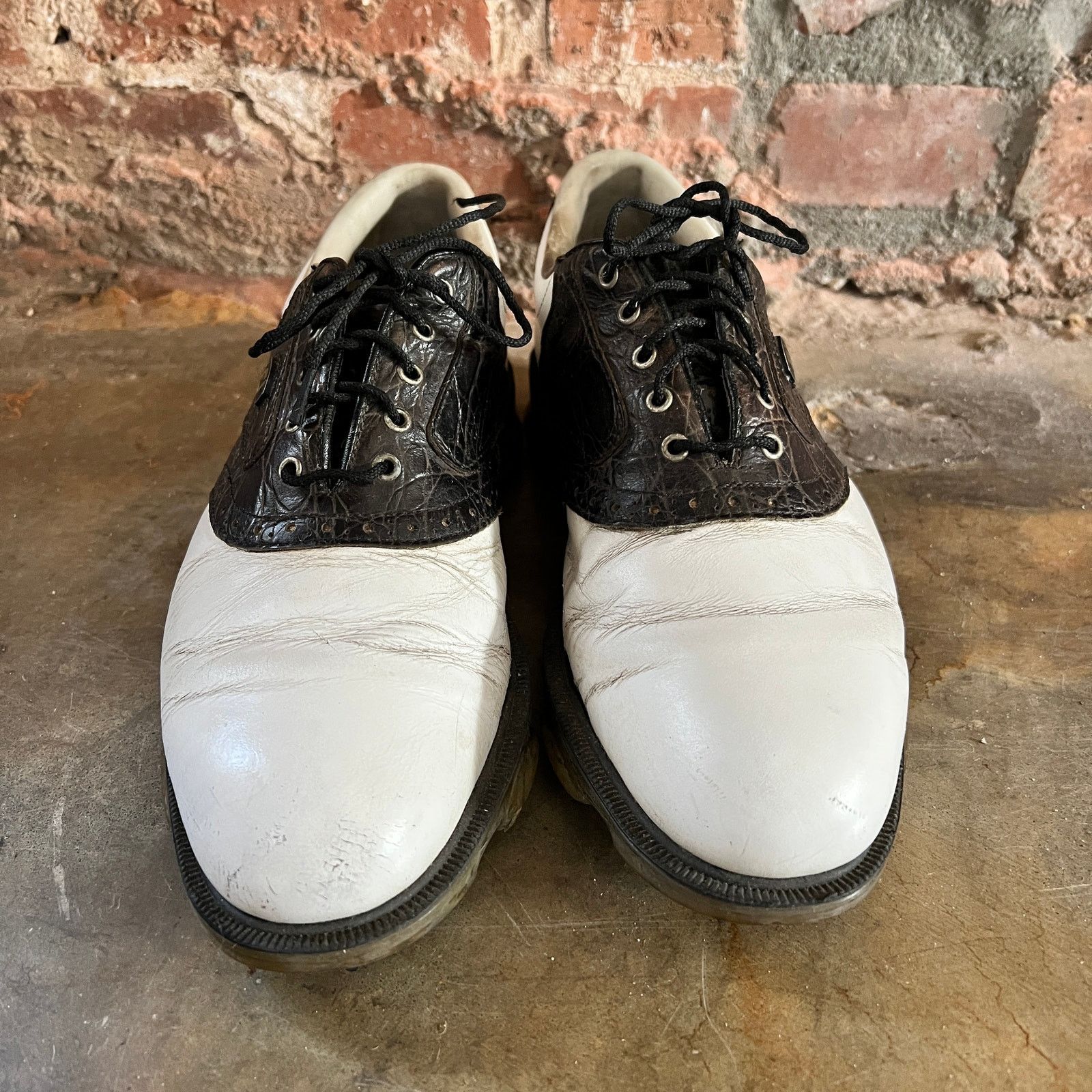 Footjoy FJ FootJoy Dryjoys Tour Black White Saddle Golf Shoes 9 Size US 9 / EU 42 - 2 Thumbnail
