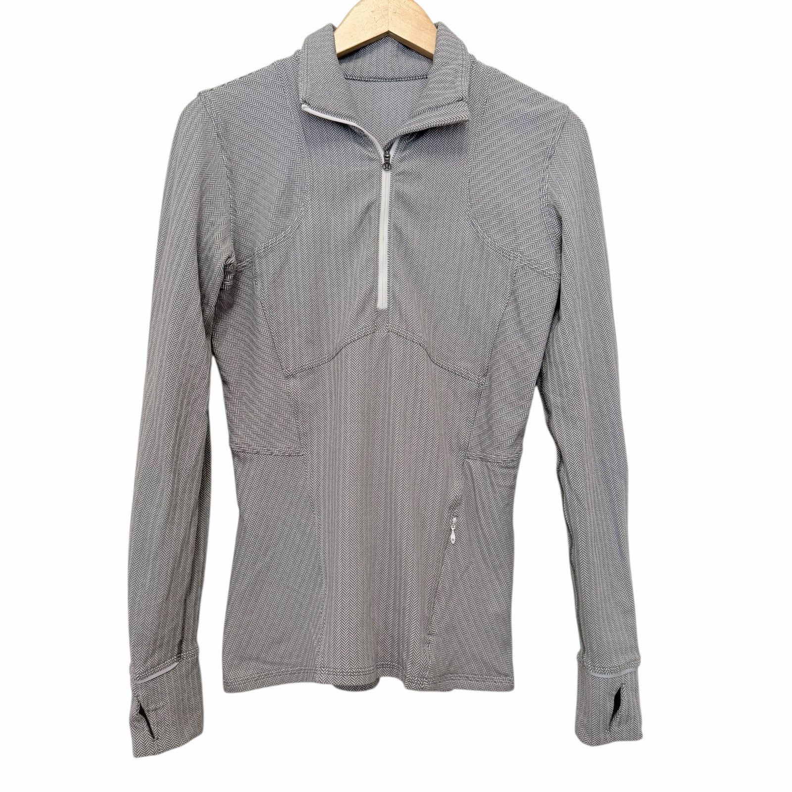 Lululemon Lululemon Kanto Catch Me Chevron Herringbone Gray 1/4 Zip 8 Size M / US 6-8 / IT 42-44 - 2 Thumbnail