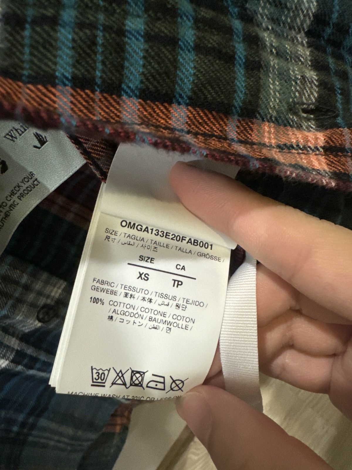 Off-White OFF-WHITE STENCIL FLANNEL MULTI CHECK SHIRT Size US XS / EU 42 / 0 - 6 Thumbnail