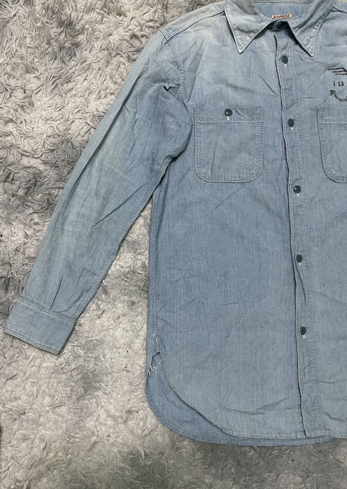 Japanese Brand × Kapital × Kapital Kountry VINTAGE KAPITAL SOFT DENIM SHIRT WW2 INSIPIRED Size US M / EU 48-50 / 2 - 3 Thumbnail