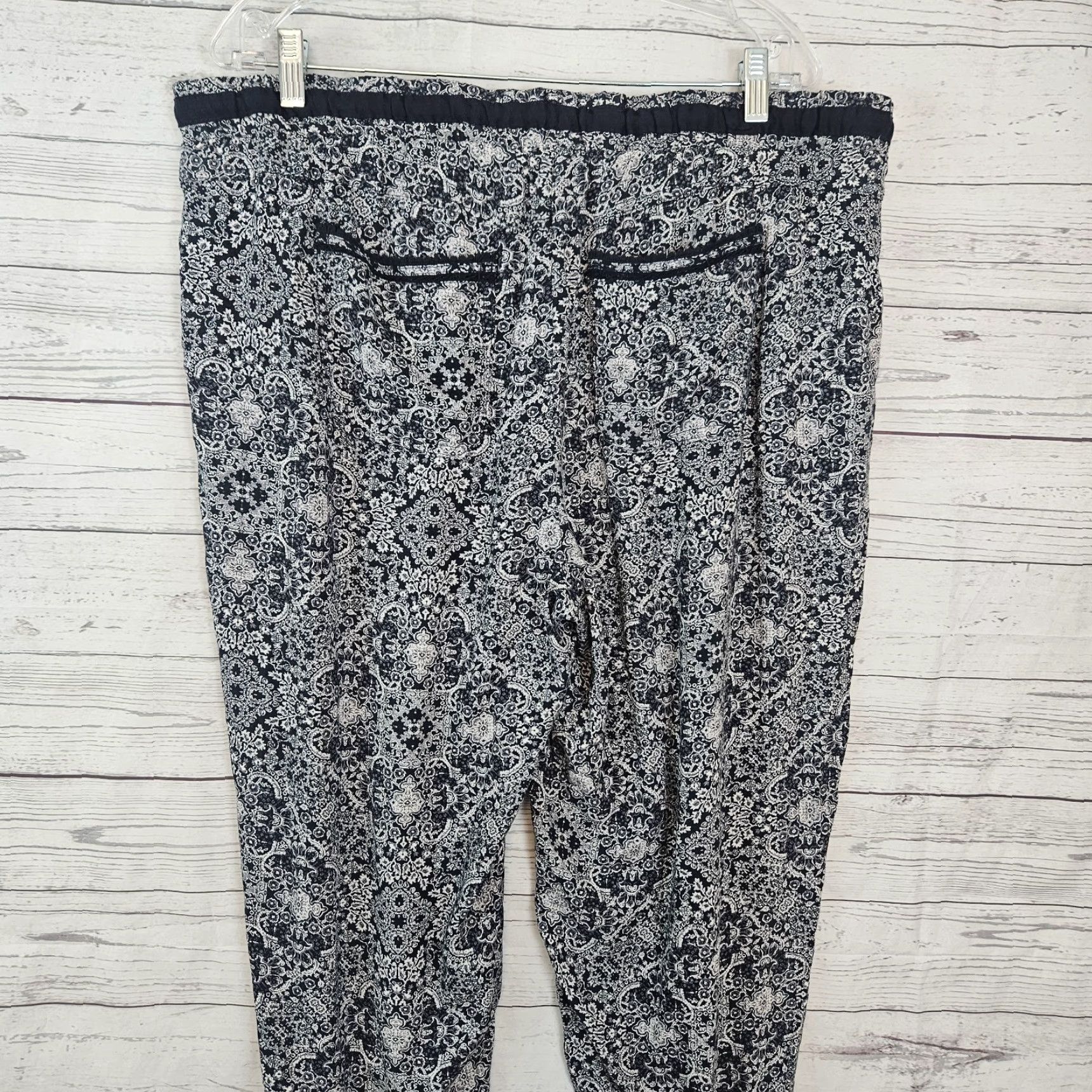 Vintage Knox Rose Womens Pants 2XL Blue Gray Rayon High Rise Pull On Inseam 28 Ankle Front Flat Front Budget: N/A Size 40" / US 18 - 4 Thumbnail
