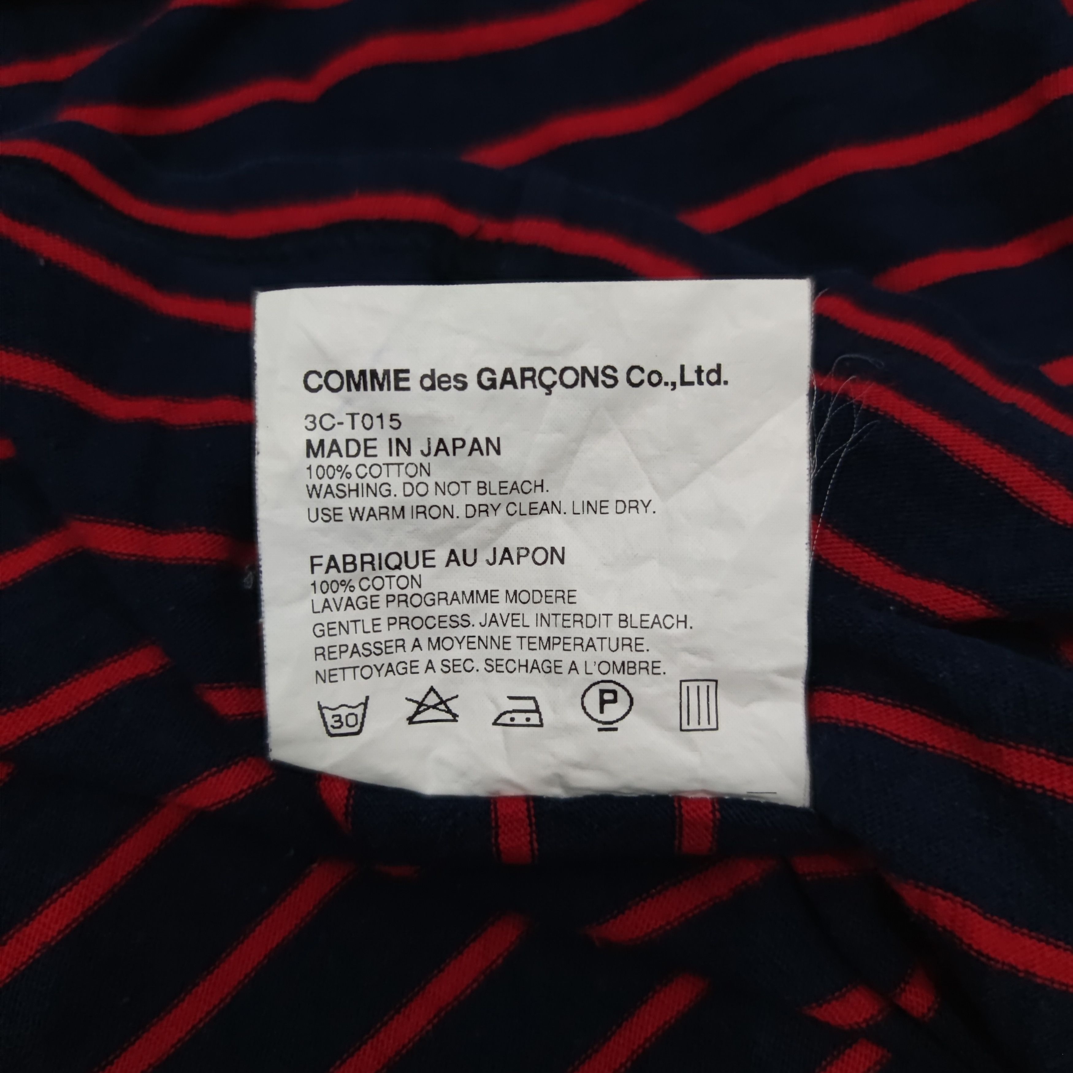 Comme des Garcons × Japanese Brand Tao Kurihara x Comme Des Garcons Stripe Long Sleeve T Shirt Size M / US 6-8 / IT 42-44 - 7 Thumbnail
