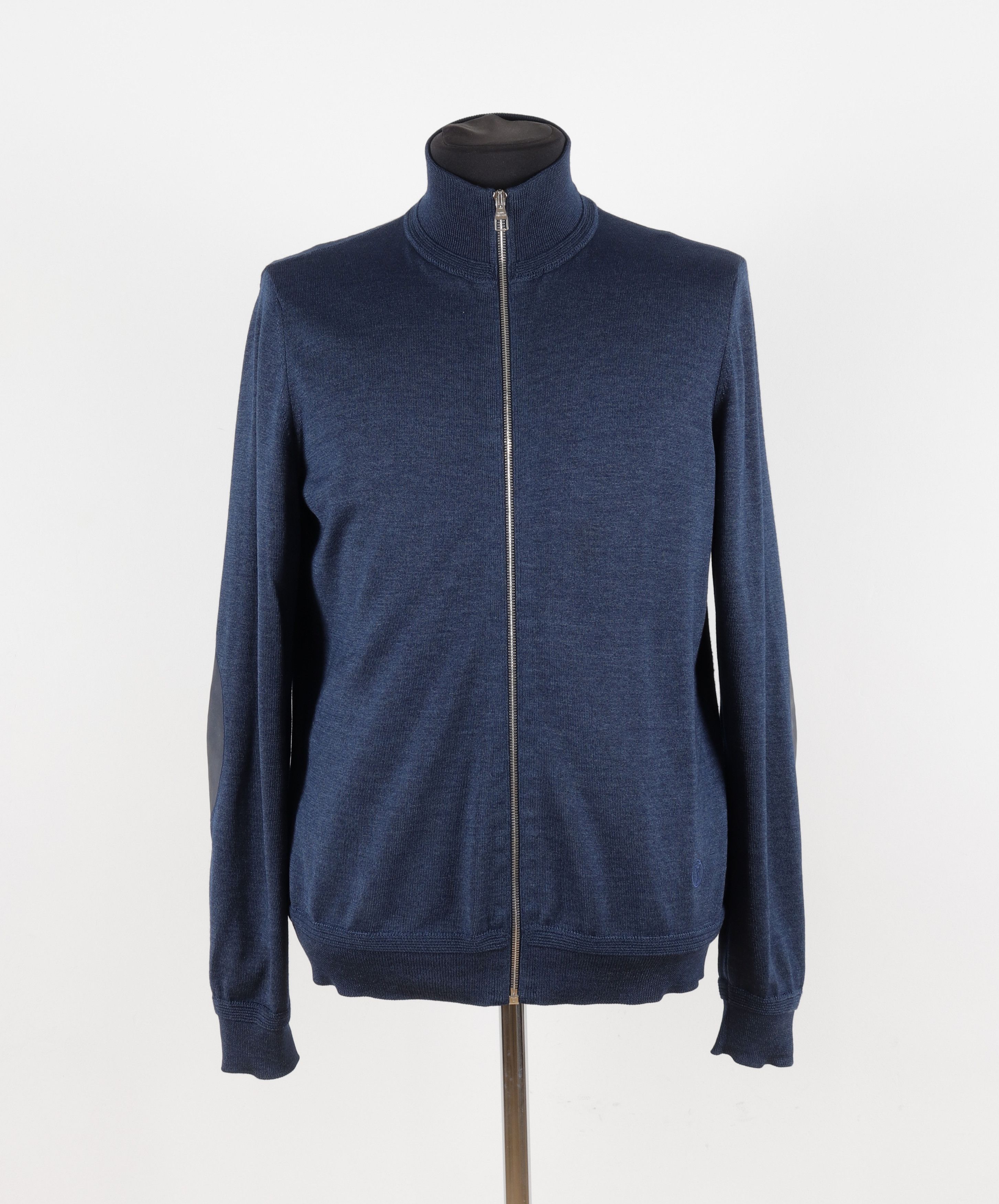 Louis Vuitton Louis Vuitton Wool Silk Blue Zip Sweater Size US L / EU 52-54 / 3 - 2 Thumbnail