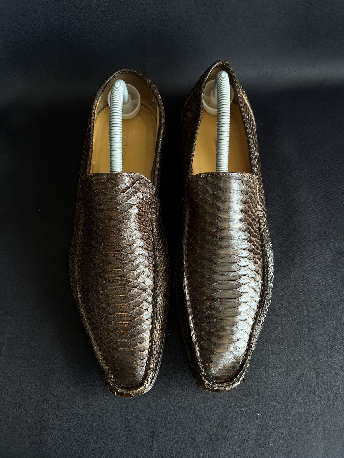 Dolce & Gabbana Dolce & Gabbana Men's Shoes Snake Skin Brown Size US 7 Size US 7 / EU 40 - 3 Thumbnail