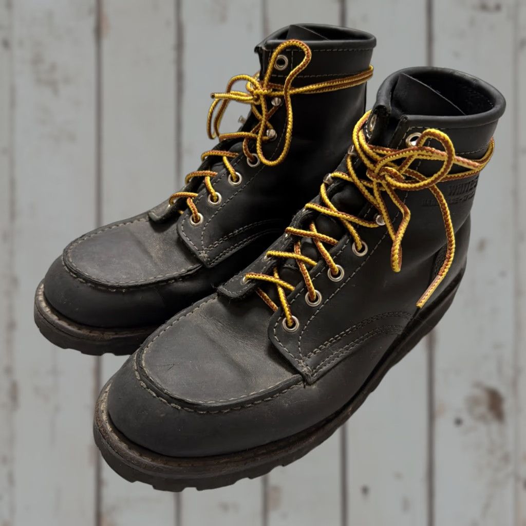 Vintage White’s Boots Perry Moc Toe Black Leather Made In USA 8.5 D Mens Work Boots Black Leather Perry Moc Toe USA 8.5 D Size US 9 / EU 42 - 1 Thumbnail