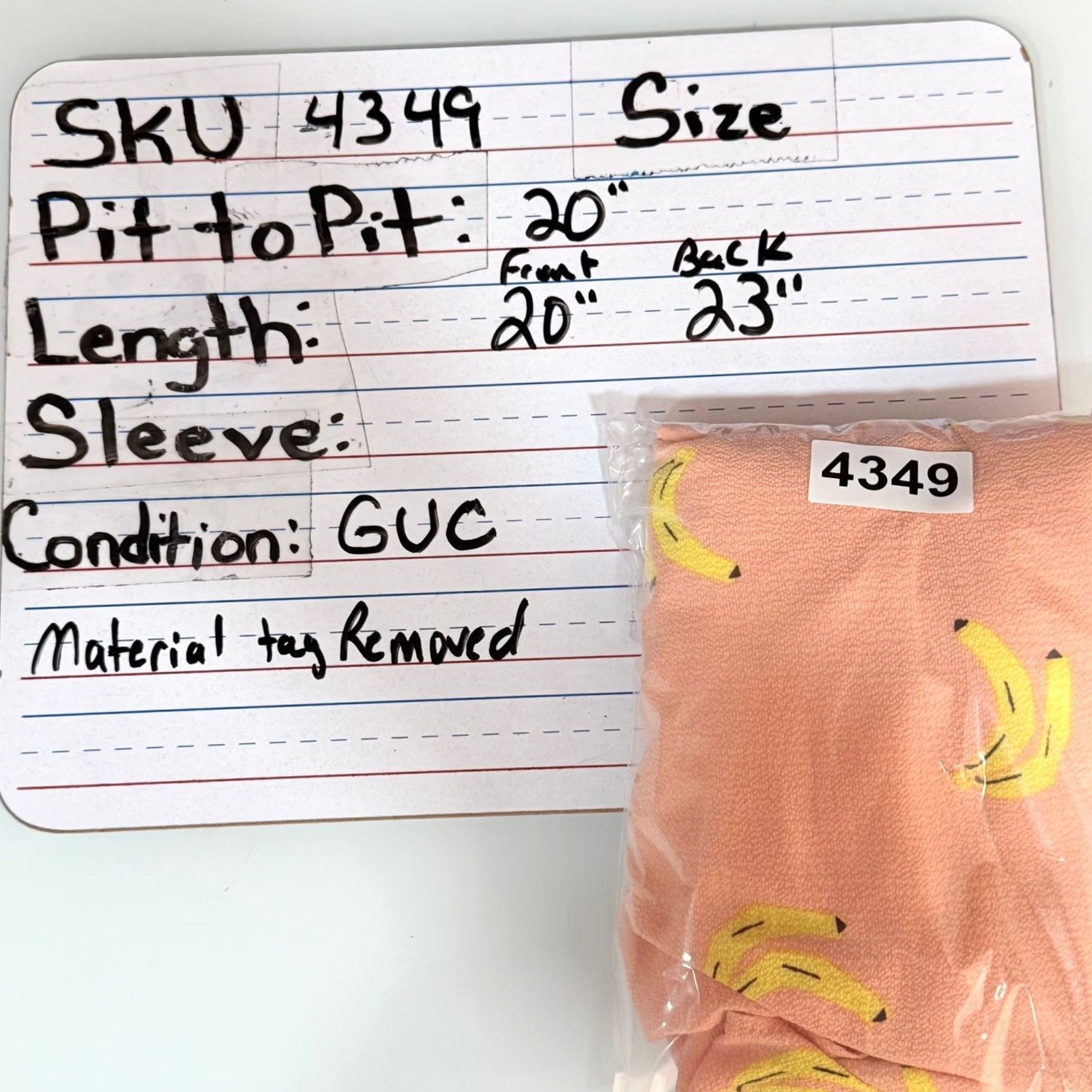 Hudson June & Hudson Peach Pink Banana Print Ruffled Short Sleeve Blouse - Summer Fashion Size L / US 10 / IT 46 - 6 Thumbnail