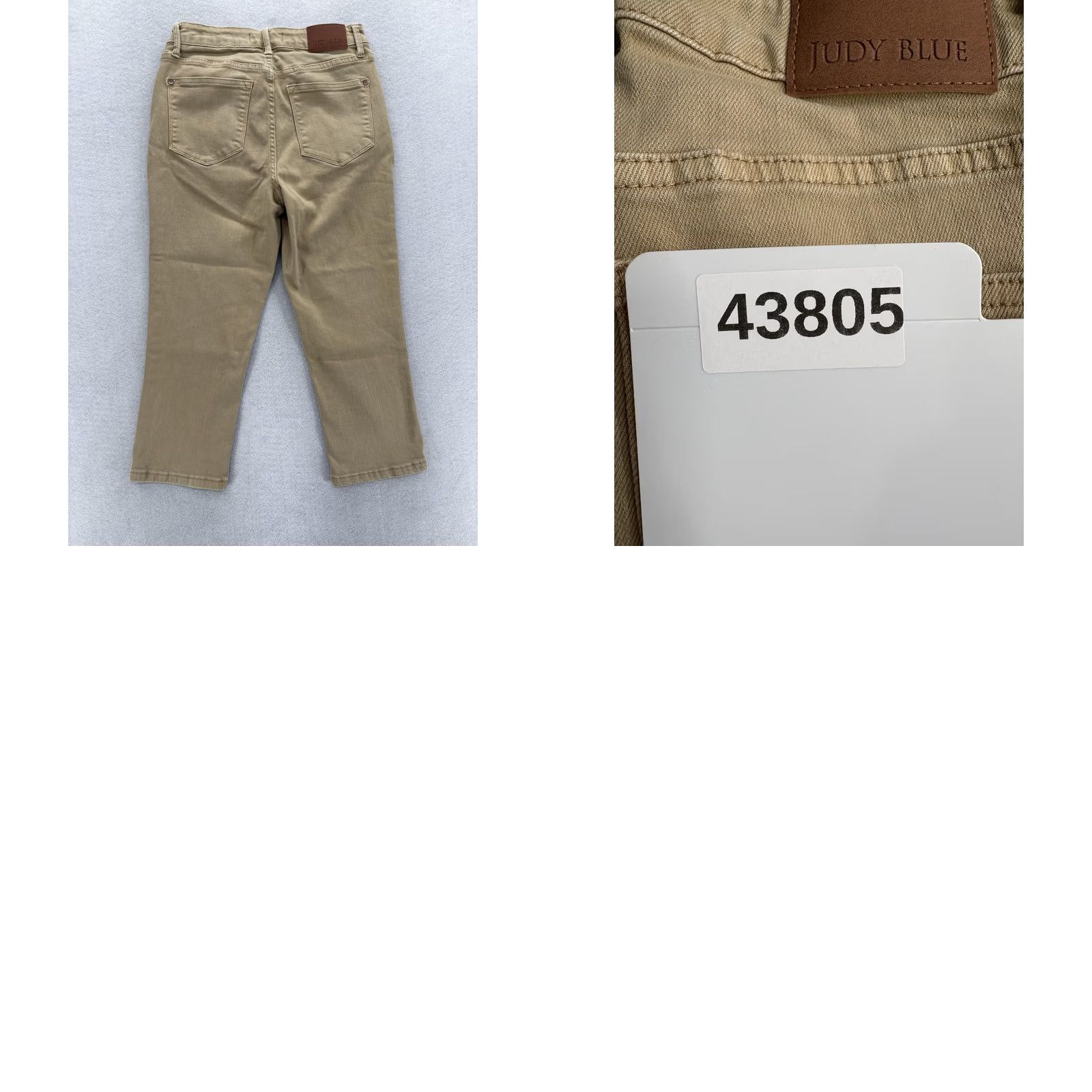 Vintage Judy Blue Jeans Womens Cropped Khaki Garment Dyed Straight Leg Stretch 28in Inseam 7/28 Casual Denim Pants Womens Jeans Size 28" / US 6 / IT 42 - 9 Thumbnail