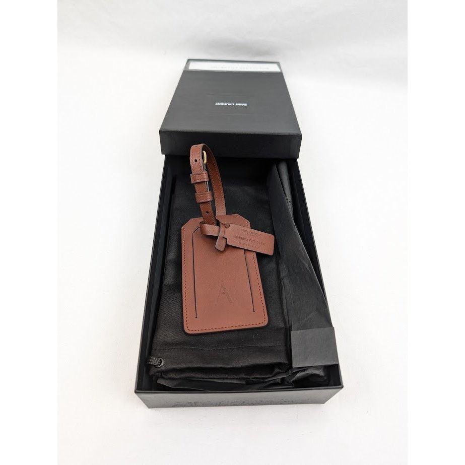 Saint Laurent Paris o1rshd1 Size : OS / Luggage Tag in Brown Size ONE SIZE - 10 Thumbnail