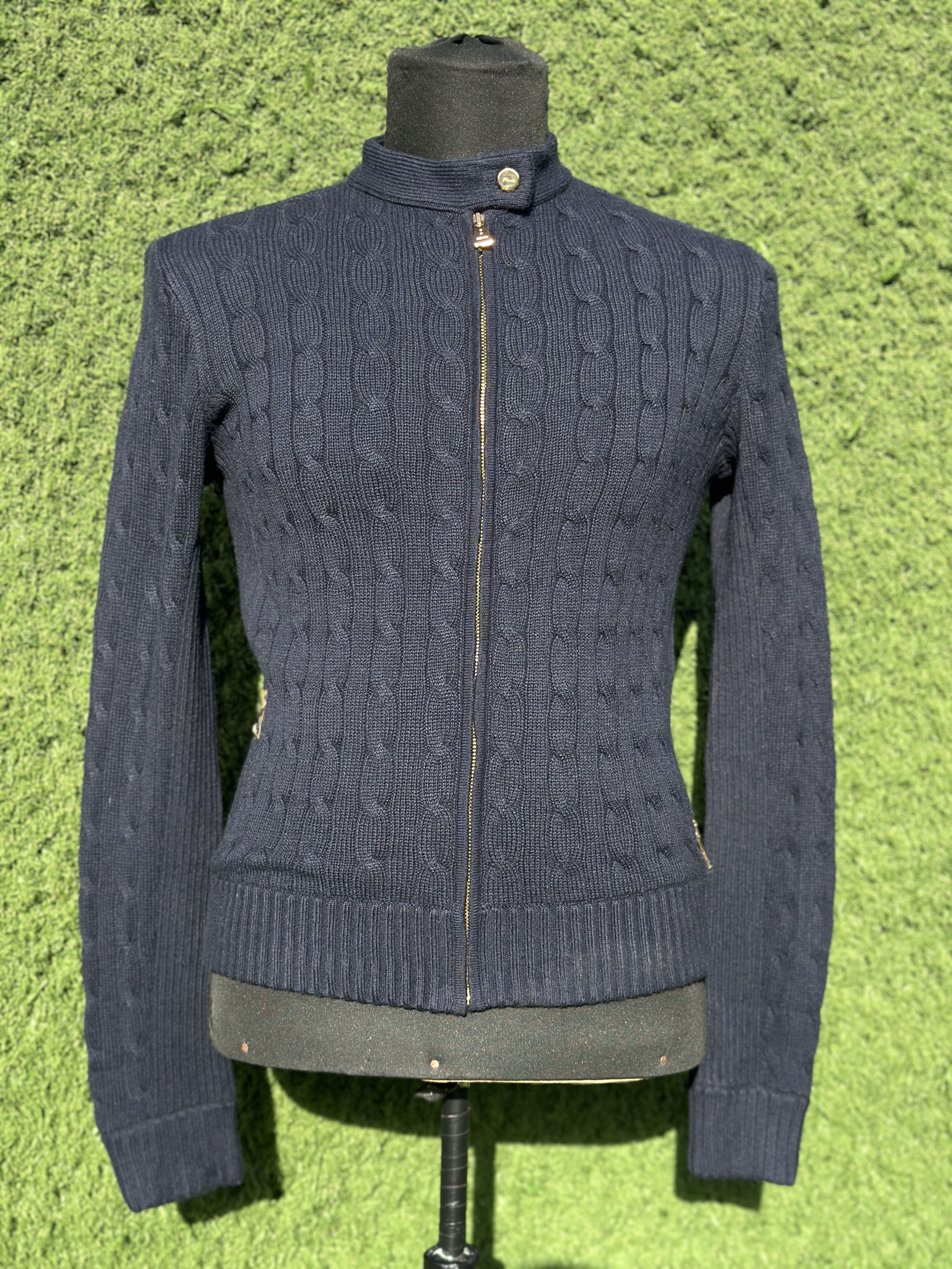 Ralph Lauren Black Label Ralph Lauren Black Label Cashmere Zip Cable Knit Size L Size L / US 10 / IT 46 - 1 Thumbnail
