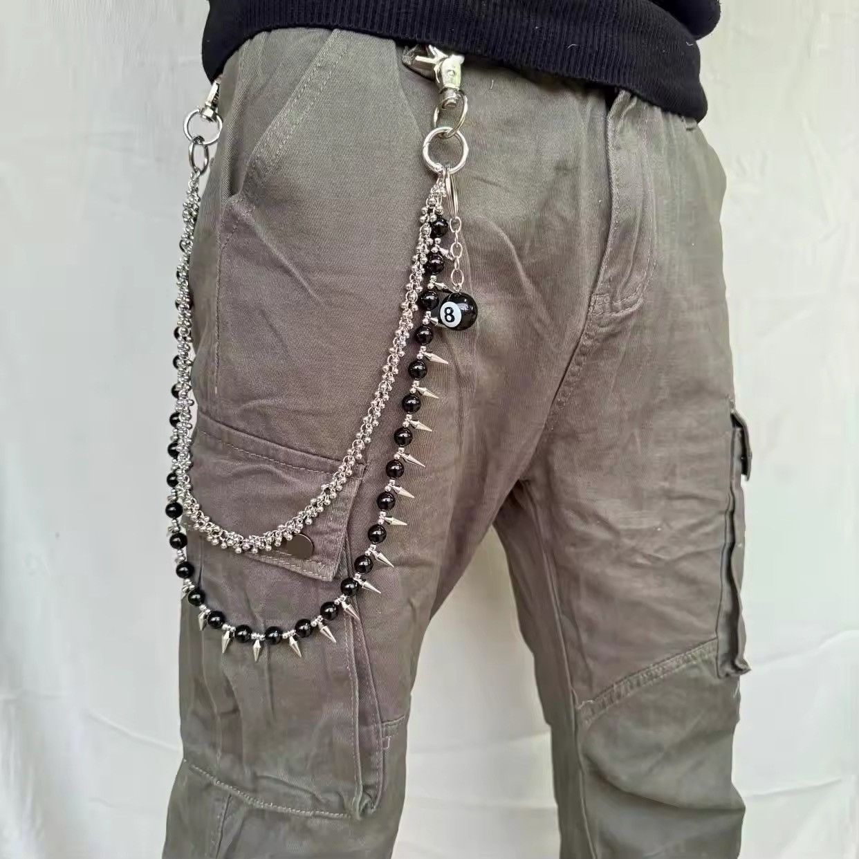 Jewelry Exquisite Birght Black Agate Stone Waist Chain Size ONE SIZE - 1 Preview