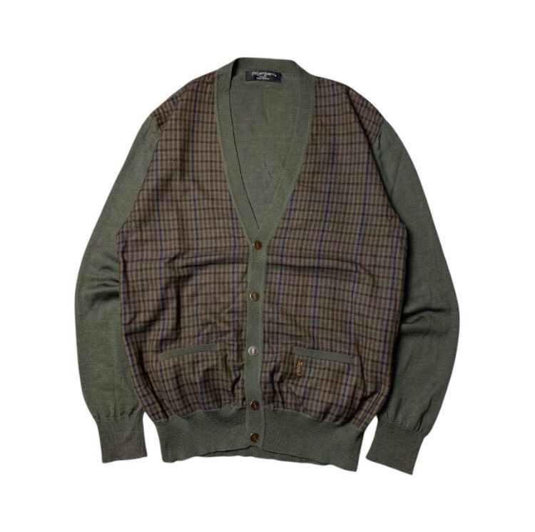 Vintage Yves Saint Laurent Ysl Plaid Cardigan
