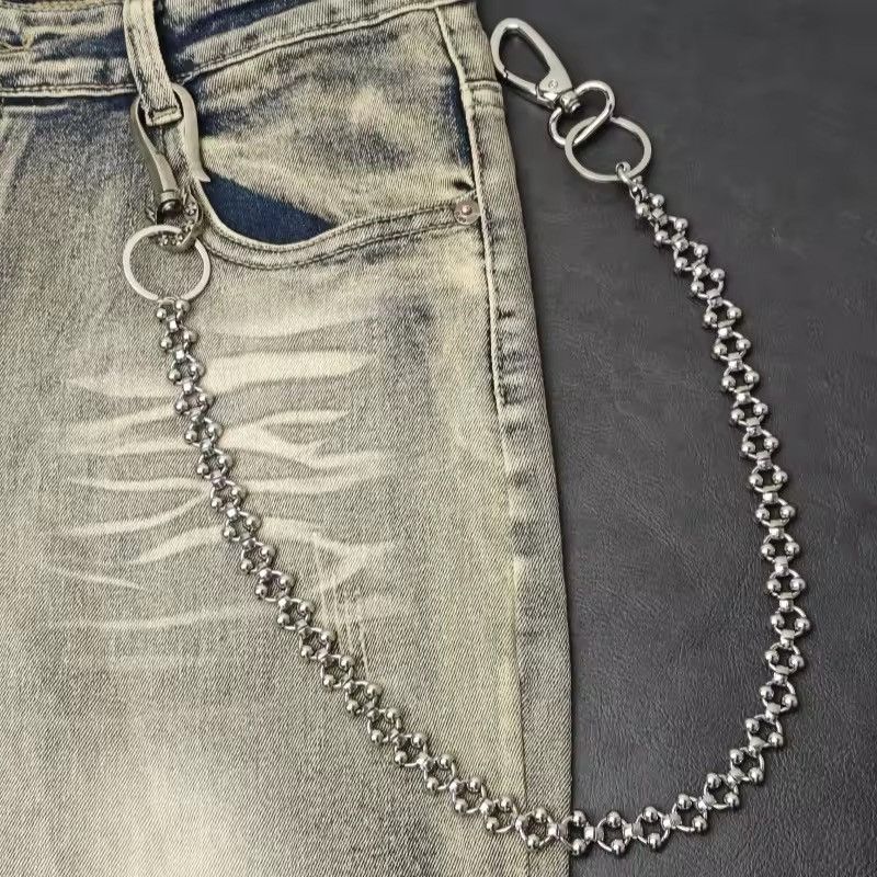 Jewelry Punk Waist Pants Chain Wallet Chain Keychain Size ONE SIZE - 6 Thumbnail